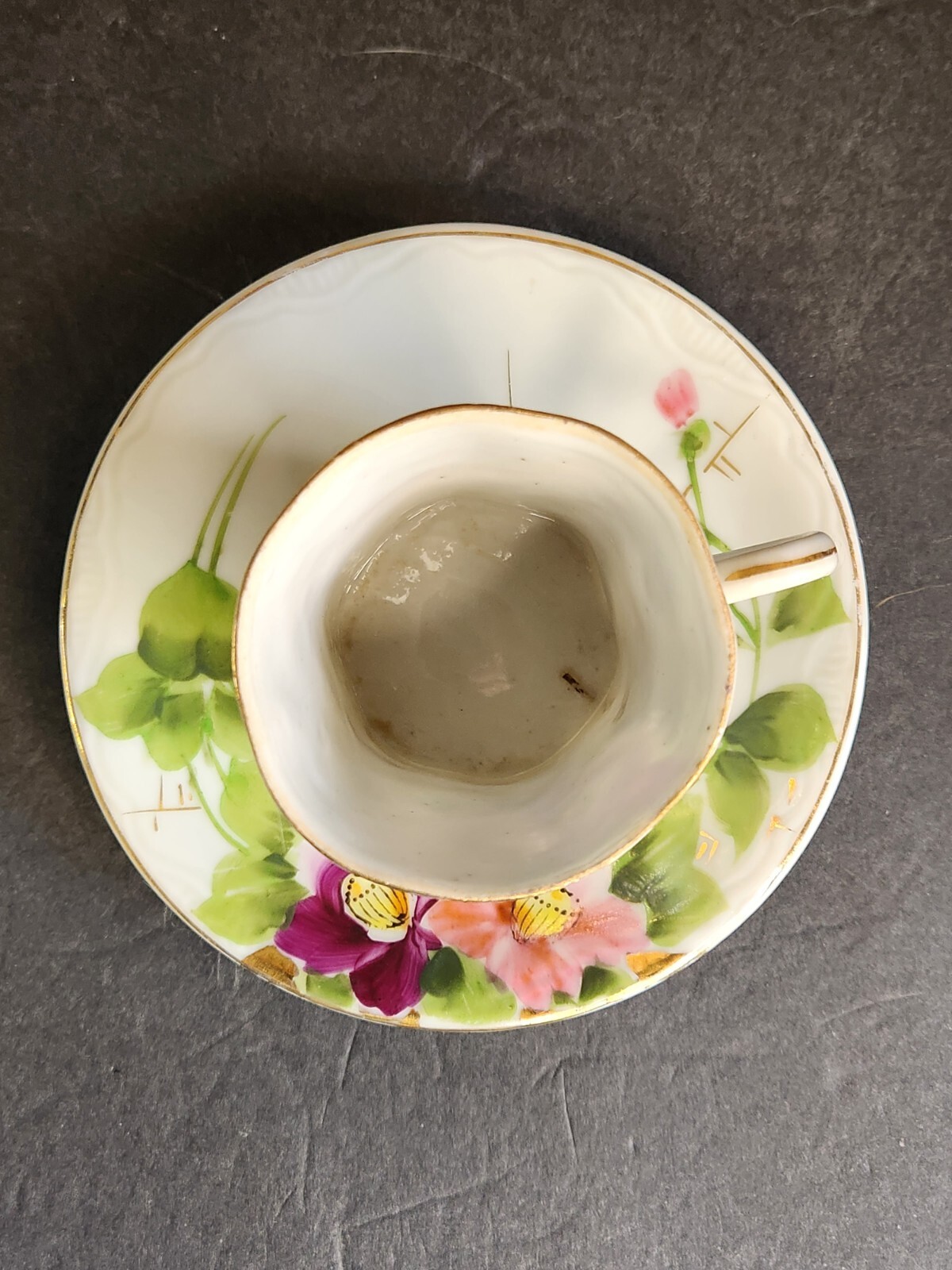 Vintage Floral Teacup Demitasse Cup Japan 3inches