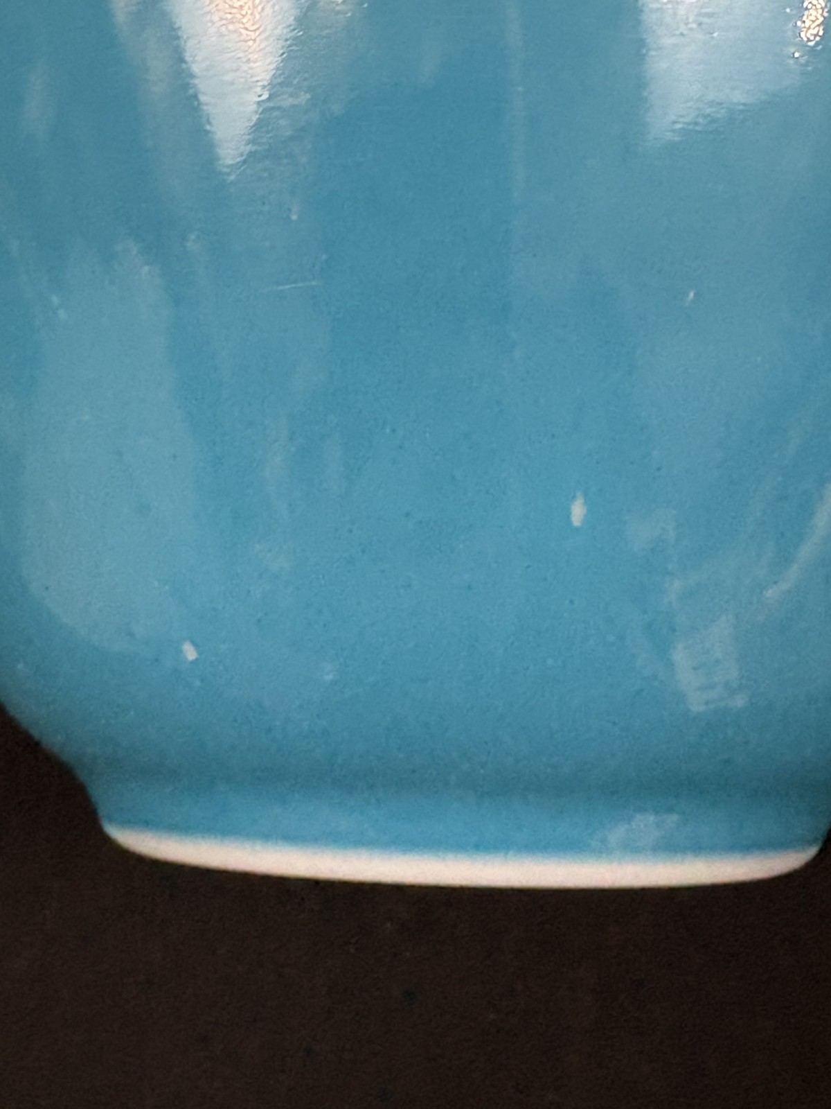 VINTAGE PYREX MCM MIXING BOWL #401 USA BLUE 1.5 PT OVENWARE COOKWARE NICKS