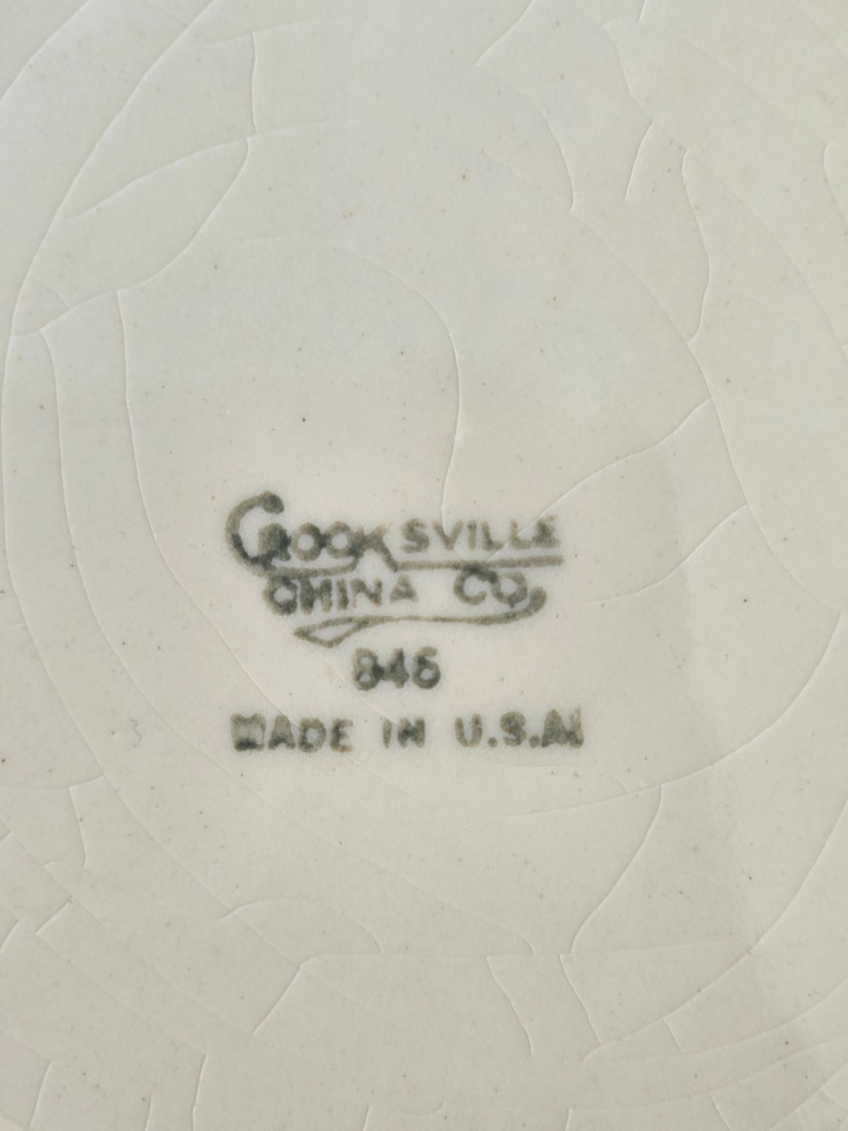 Vintage Crooksville China Plate, 6in with Gold lace border. Pattern 846