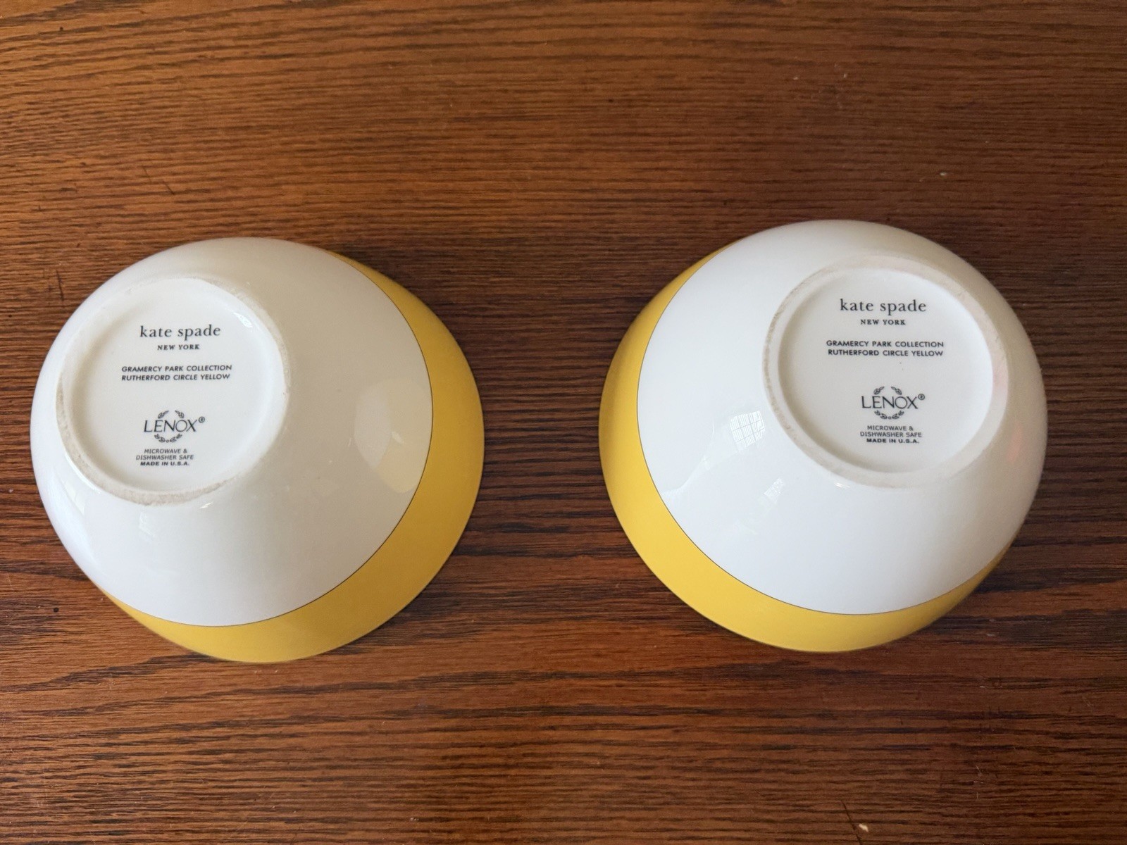 Kate Spade New York Lenox Rutherford Circle Yellow Cereal/Soup Bowls, Set of 2