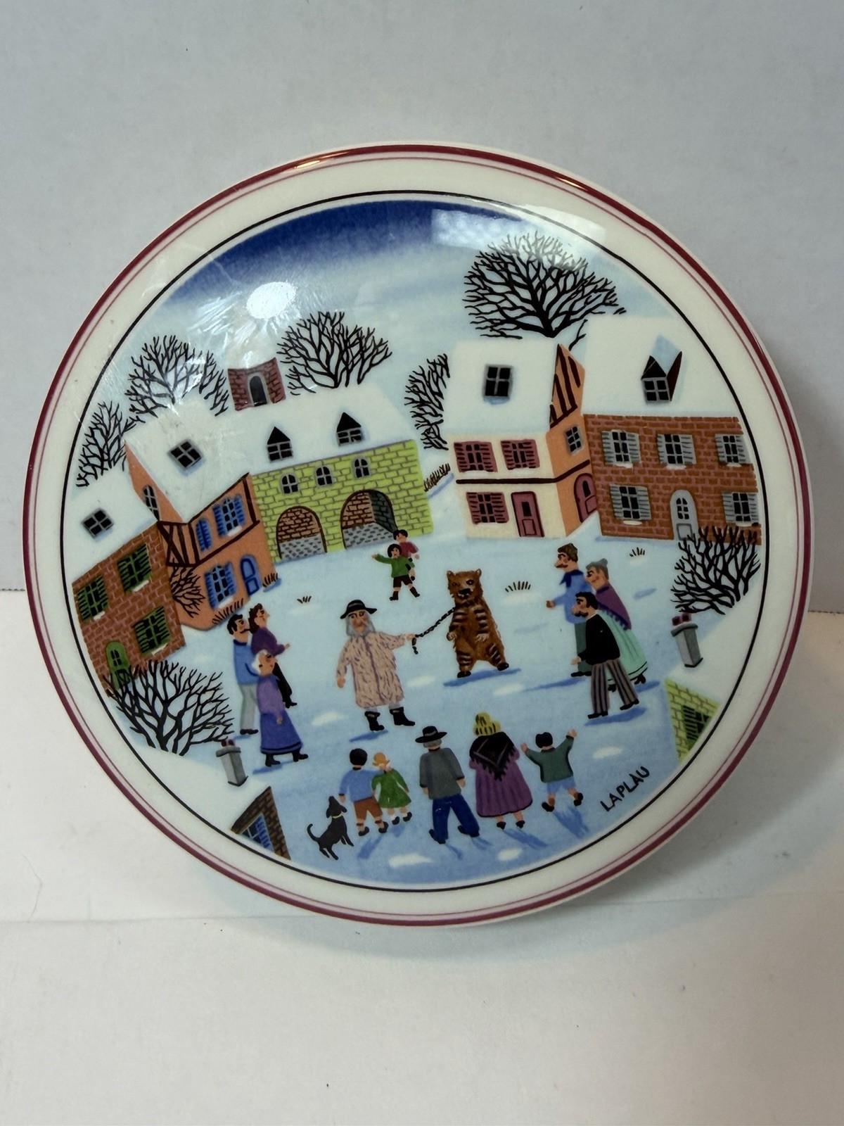 Villeroy & Boch NAIF CHRISTMAS Large Dish Box With Lid 5″ Trinket Candy Nuts