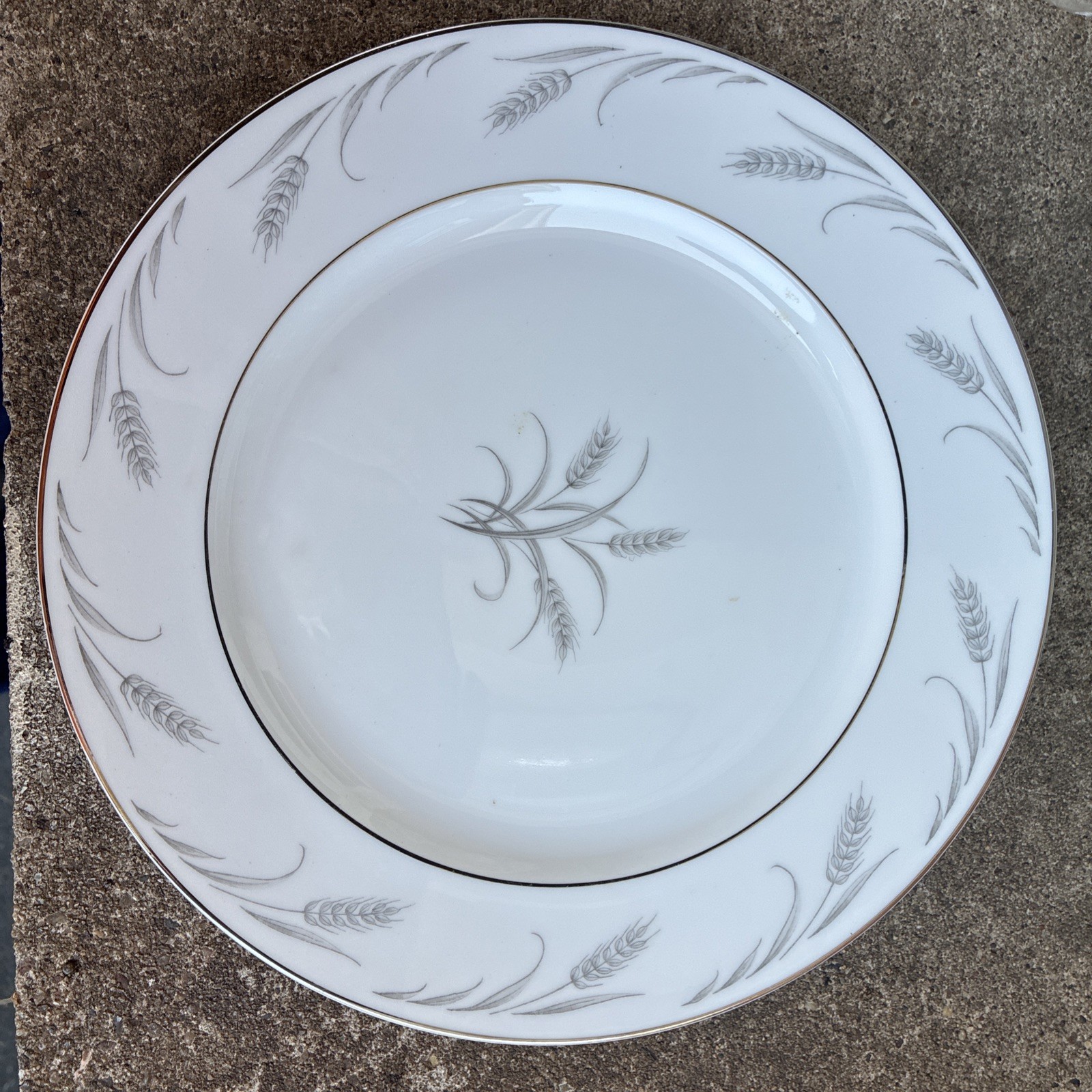 Mikasa Fine China Platinum Wheat Redondo 6130 10-5/8″ Dinner Plate See Descript
