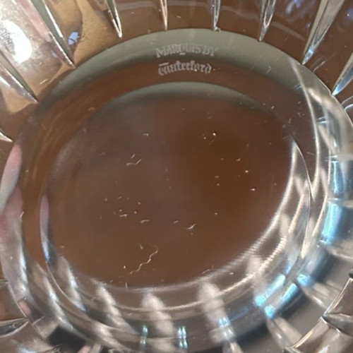 Marquis by Waterford Quadrata Pattern Crystal Bowl Discontinued 7 1/2″ – Poland