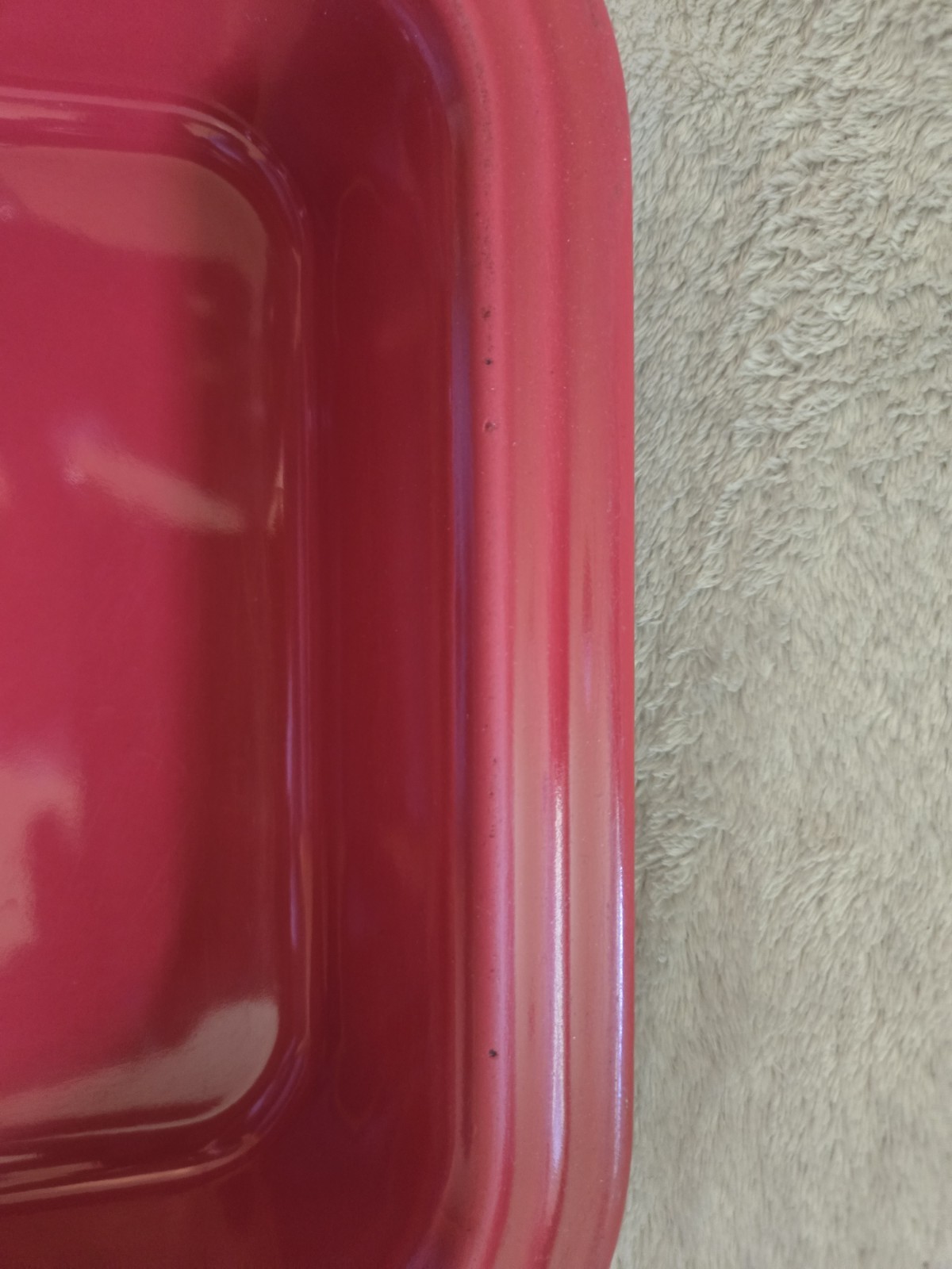 HLC Fiestaware 9in Square Baking Dish Red USED