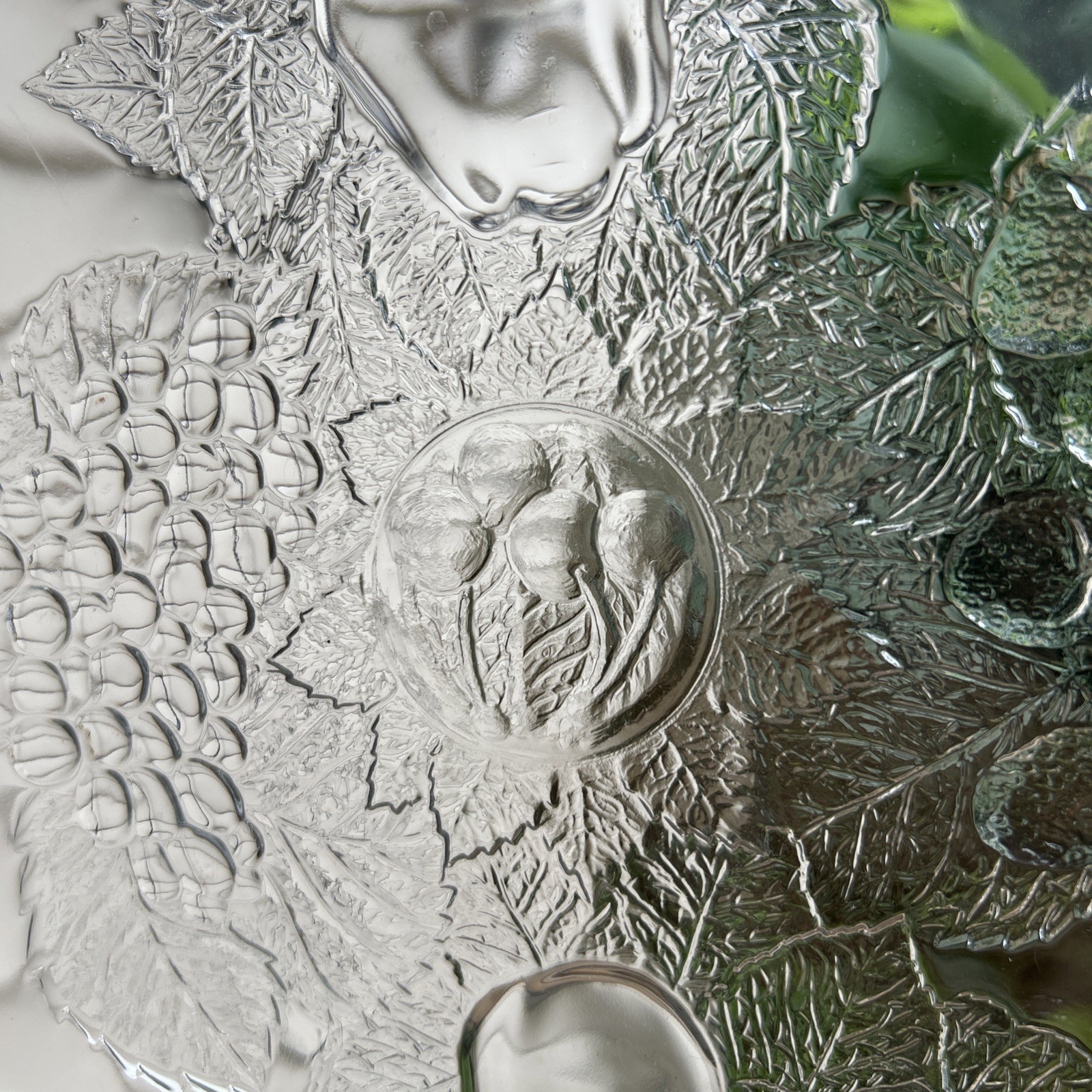 Pasabahce Embossed Fruit And Leaves Plates, Set Of 6