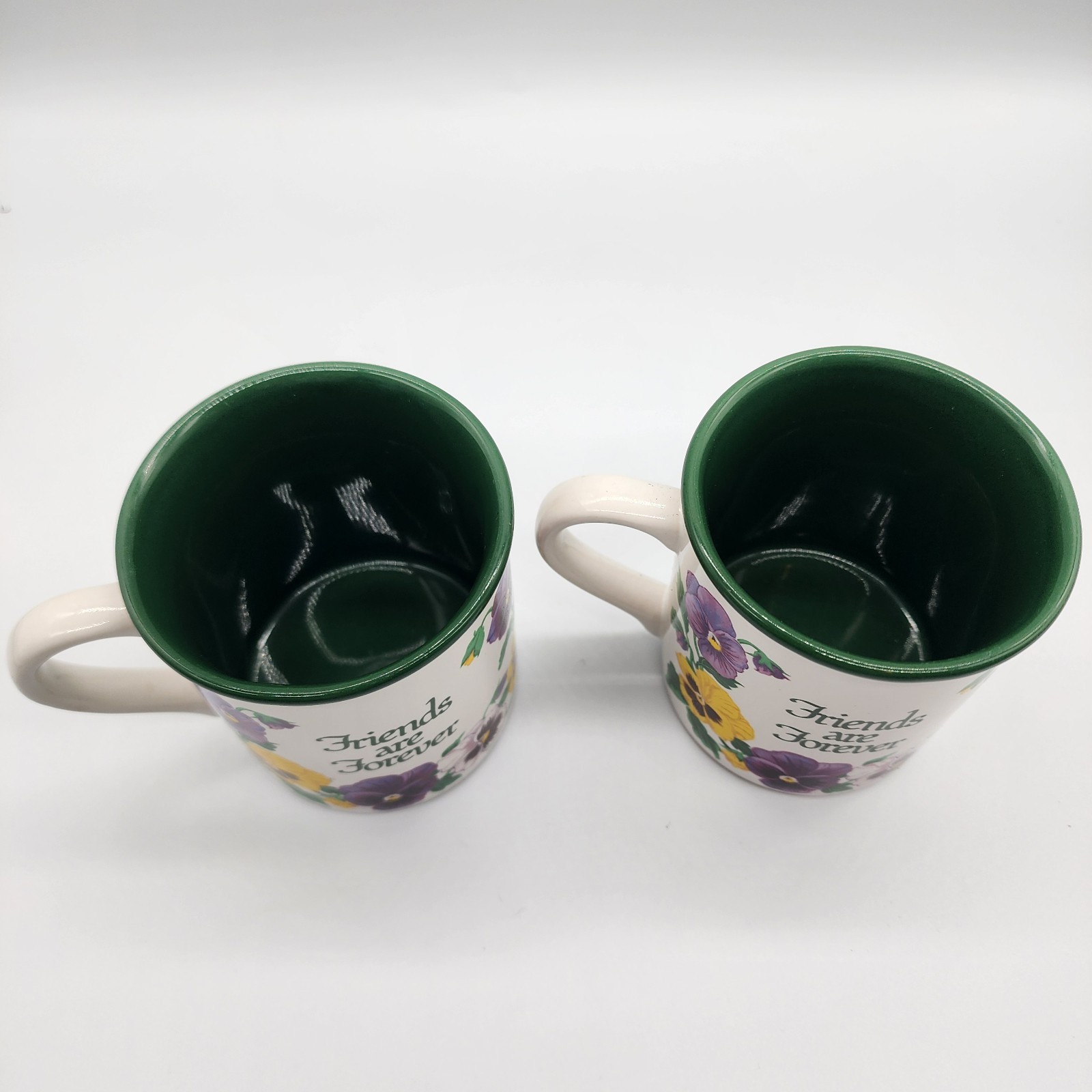 2 POTPOURRI DESIGNS 1992 Pansies Friends are Forever Coffee/Tea Mug S. W. Ziu