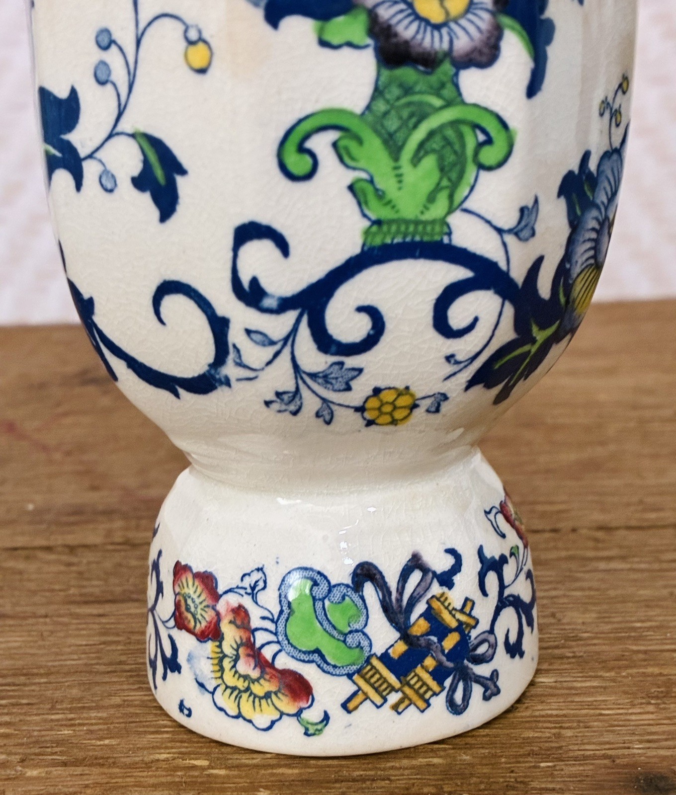 Antique Royal Doulton Burslem NANKIN Floral Porcelain Double egg Cup England