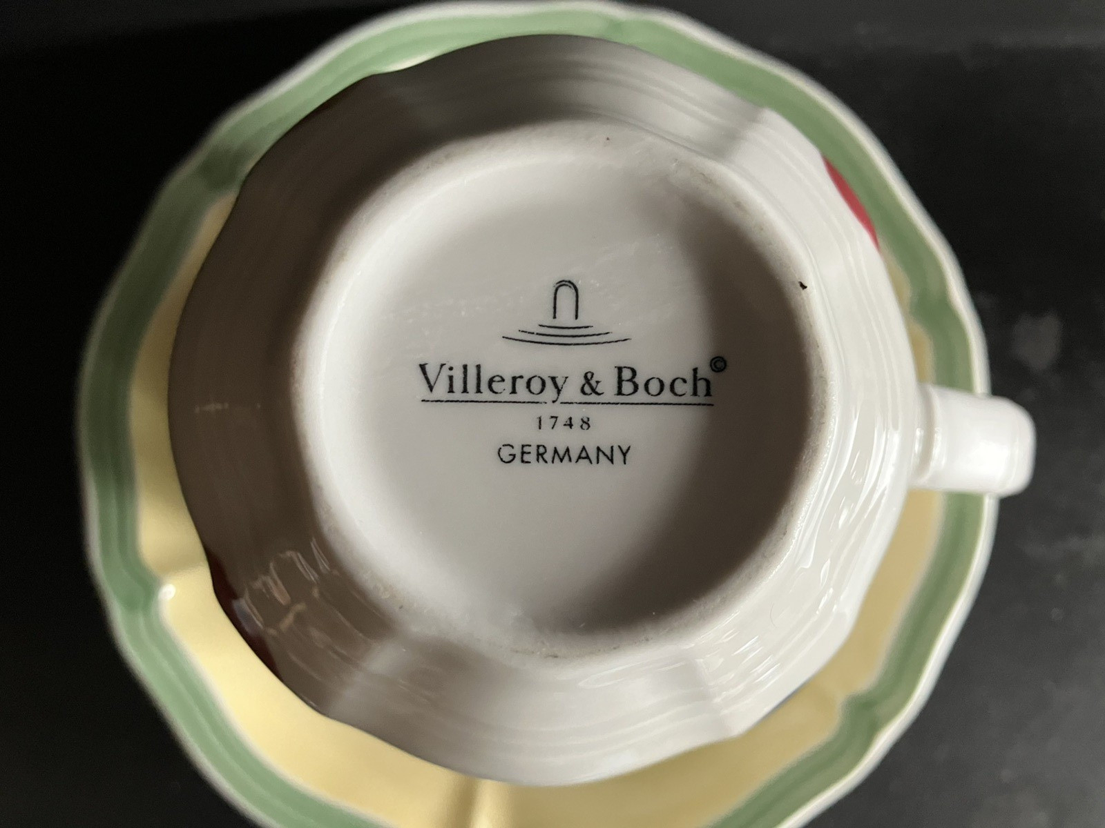 Villeroy & Boch Country Collection Cup and Saucer Set Fruit and Leaves