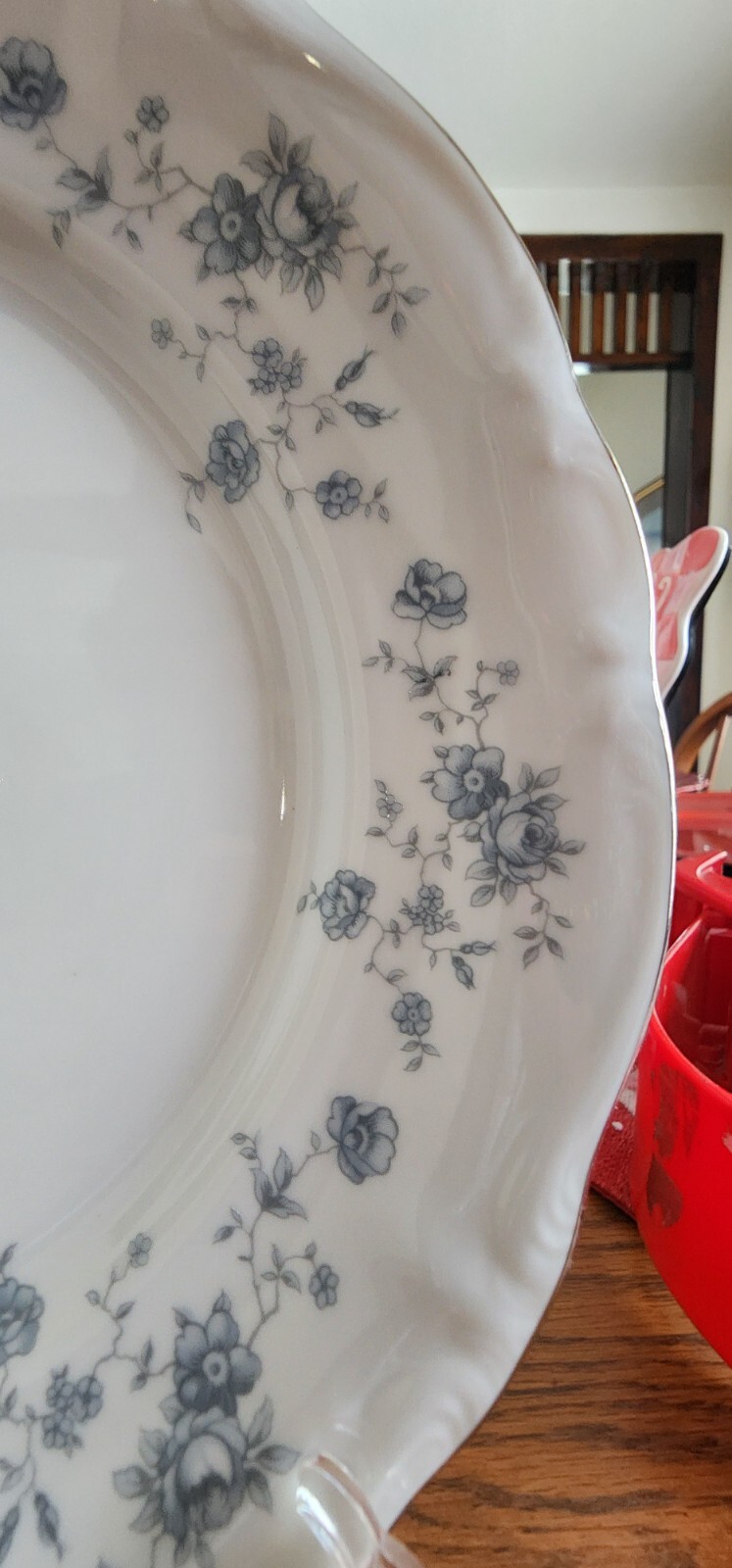 Blue Garland Dinner Plate (s) 10″ Porcelain Johann Haviland White Blue Platinum!