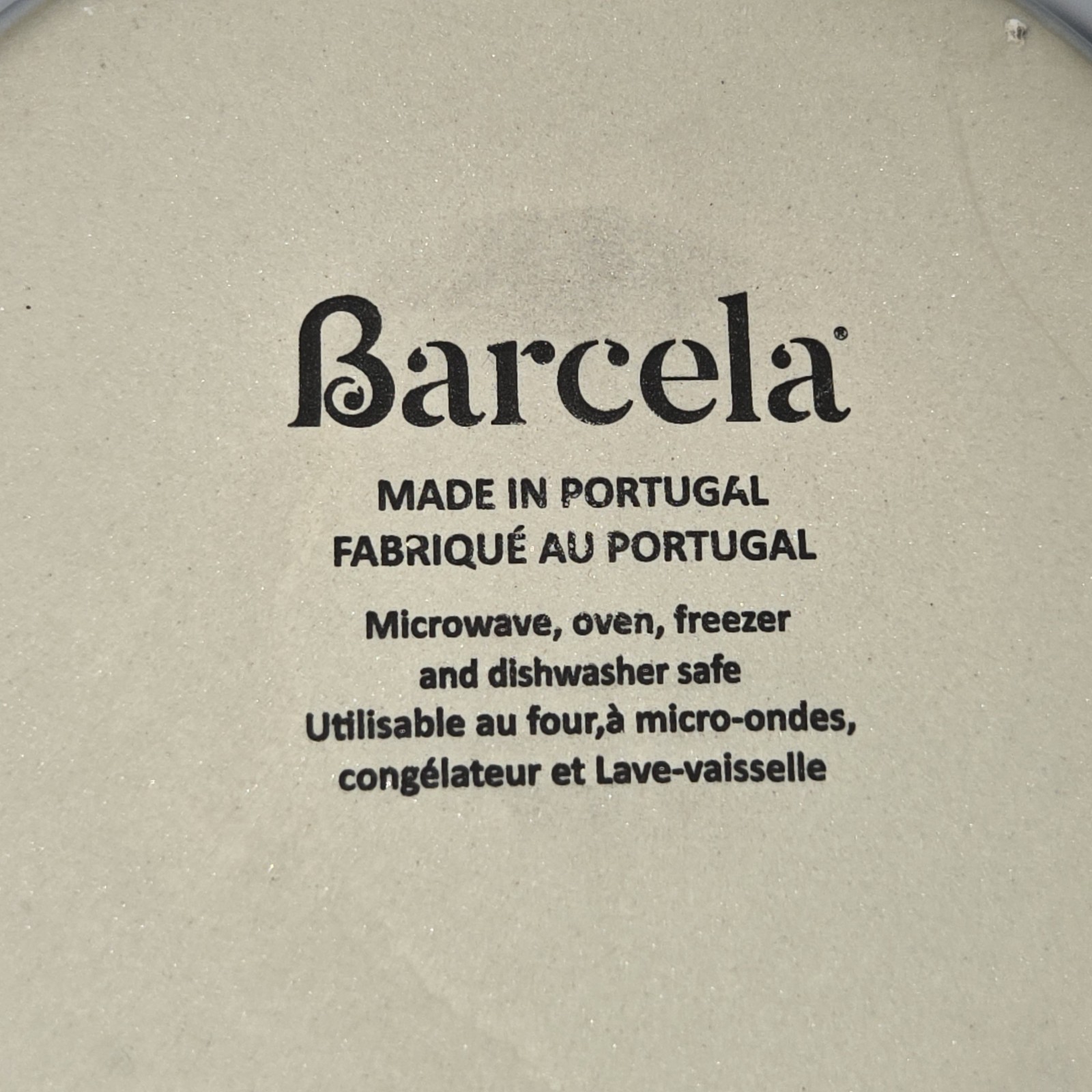 Barcela Handmade Stoneware Mug Set 4 White Blue Reactive Speckled Glaze Portugal