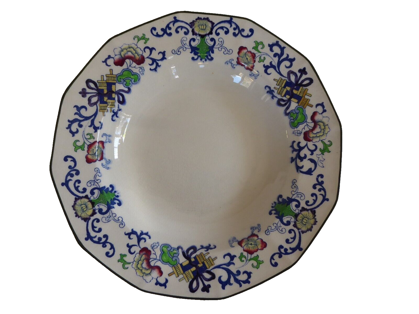 Doulton Burslem Nankin Rimmed Large Soup Bowl no. 1