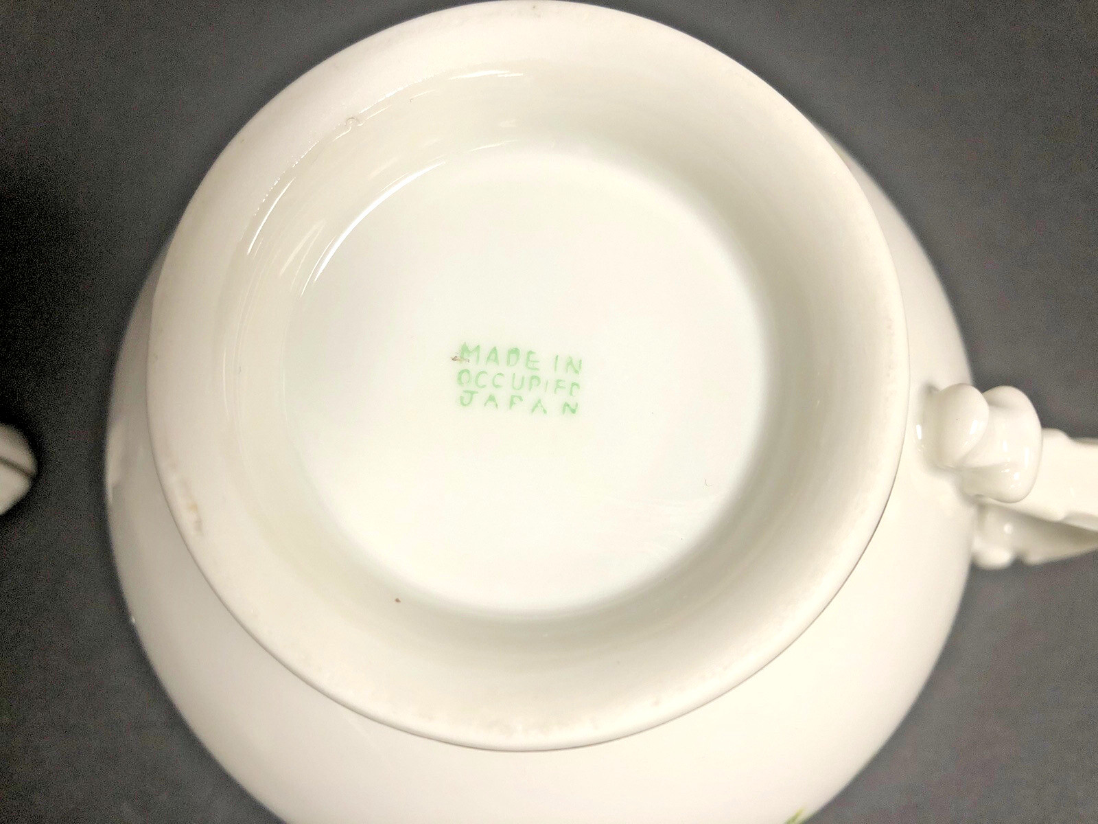 Pink White Rose CREAMER & SUGAR BOWL China SET Made in Occupied JAPAN 40’s Gold