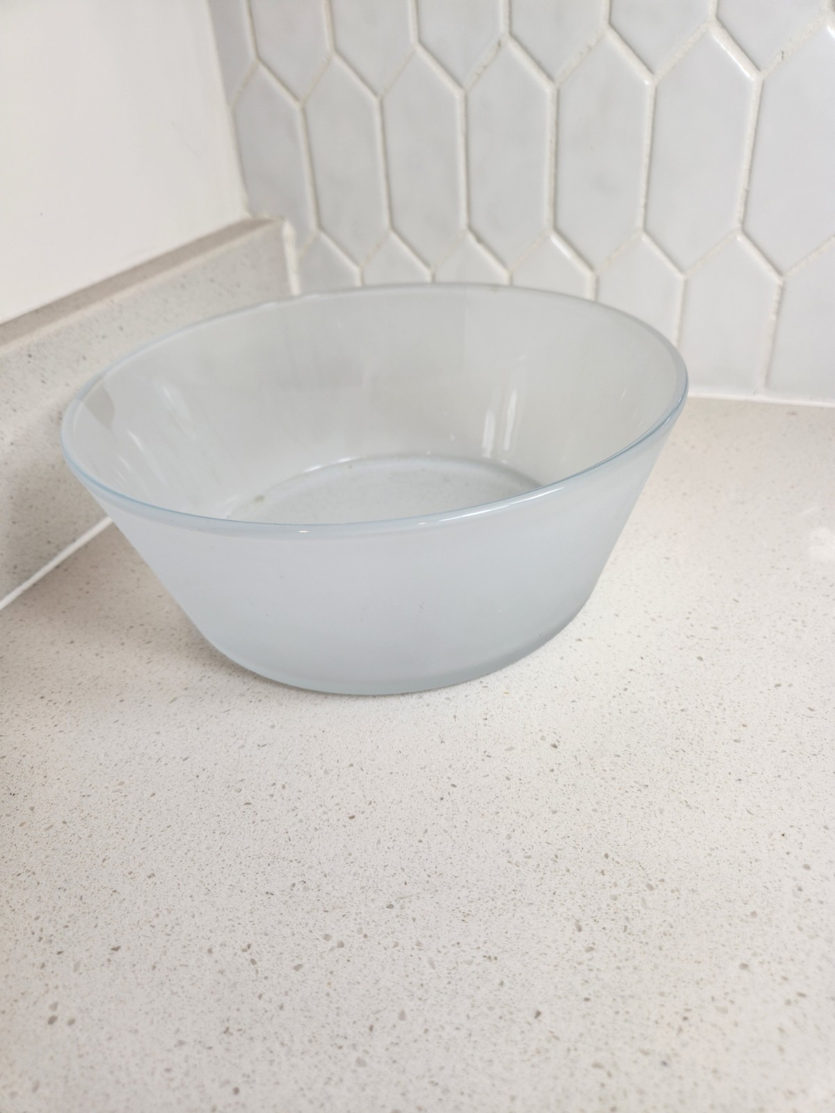 Corelle Market Street New York Large Frosted Glass Serving Bowl
