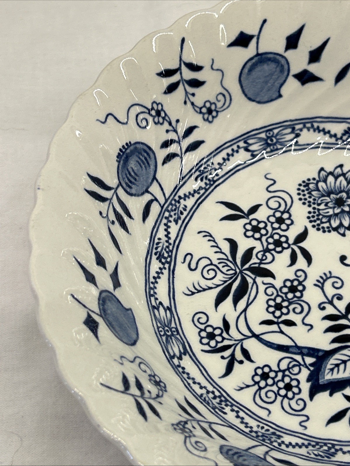 Wood And Sons Ironstone Blue Fjord Bowls, 6.5 In Wide, 1.5 In Deep Vintage