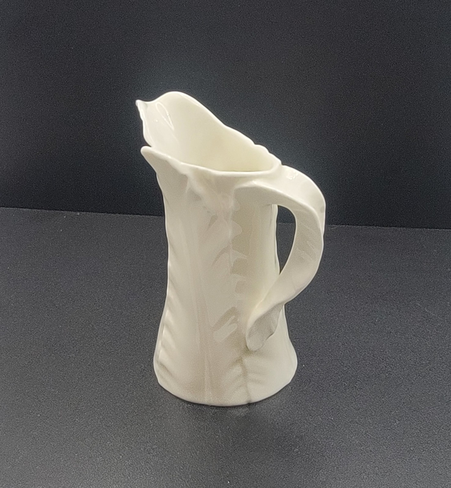 Royal Worcester Fern Leaves Pattern Bone China Vintage Asymmetrical Creamer