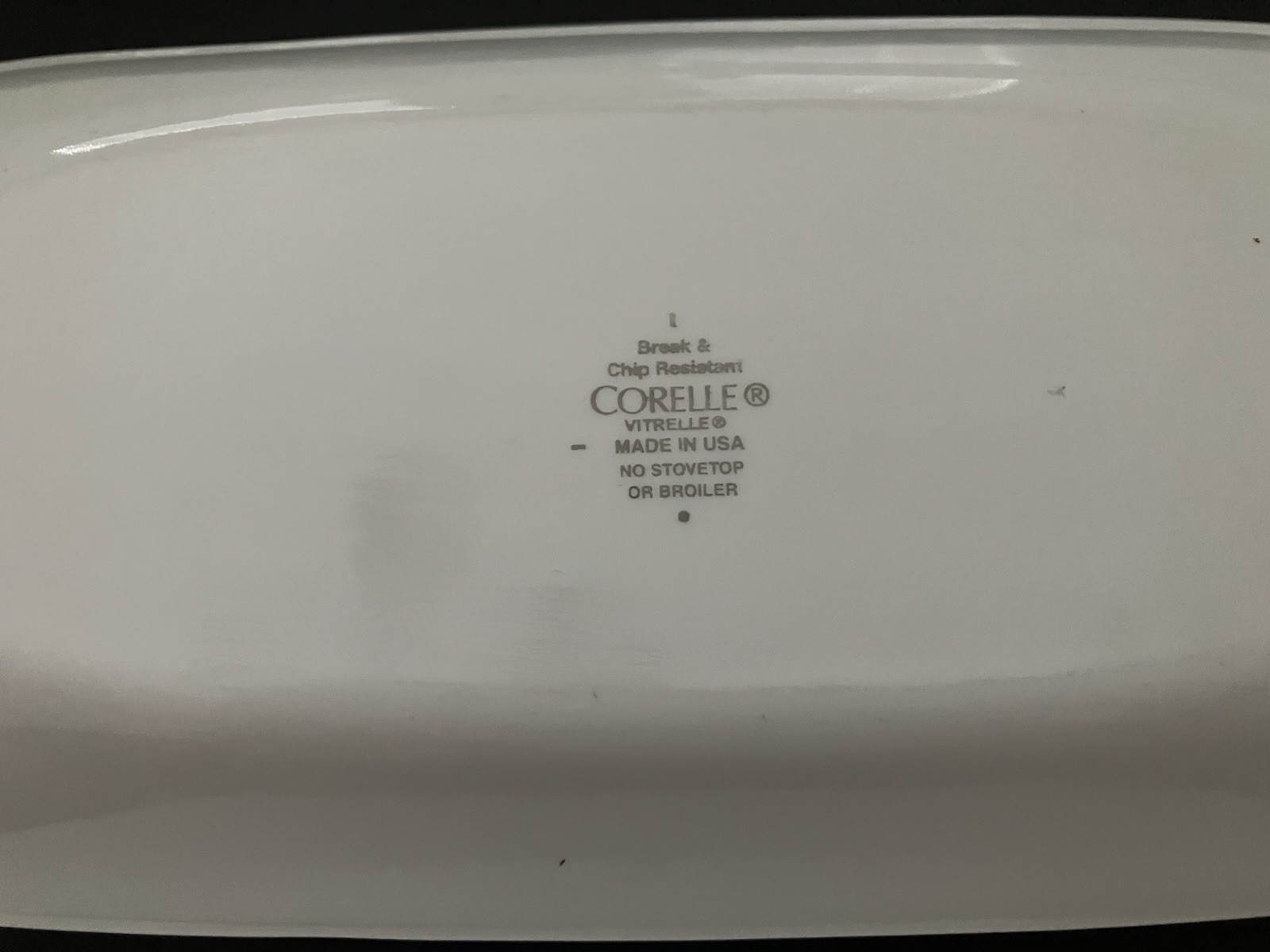 2 Corelle Frost White Appetizer Tray Rectangular 10 1/2″ x 4 3/4″ Discontinued