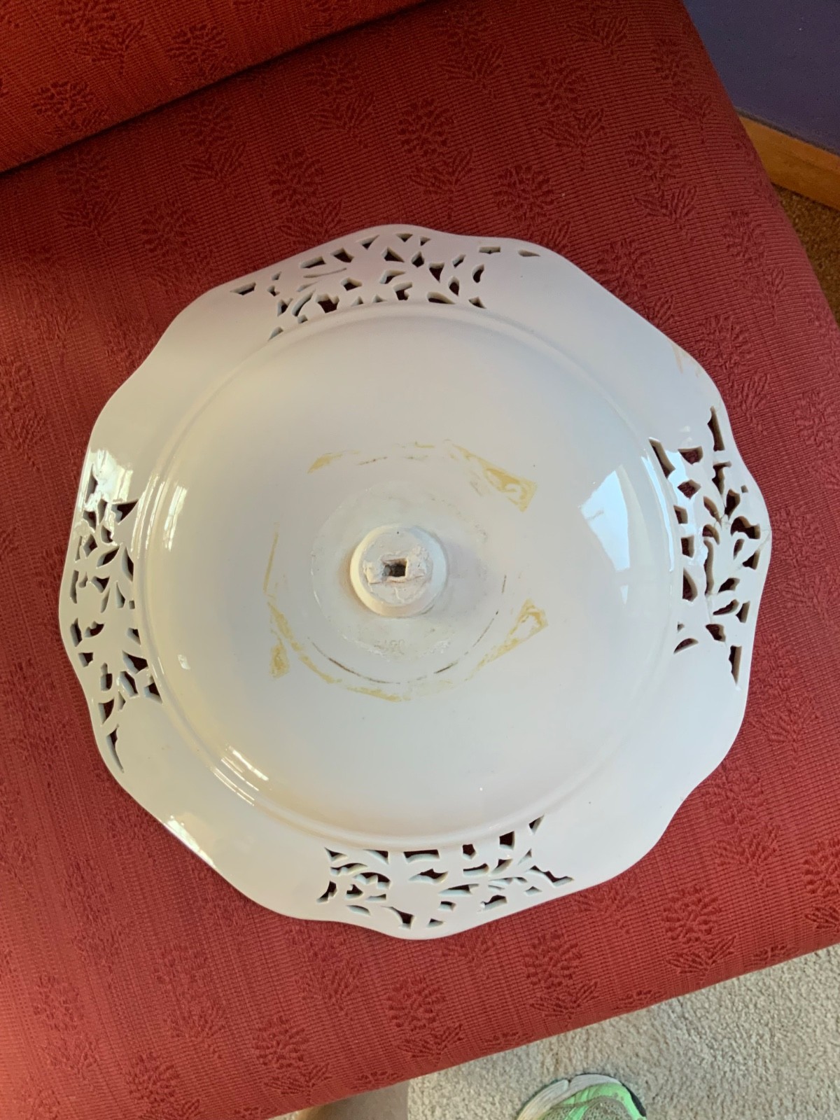 Antique Carl Thieme Dresden Basketweave Dessert Service – 8 Plates & Compote
