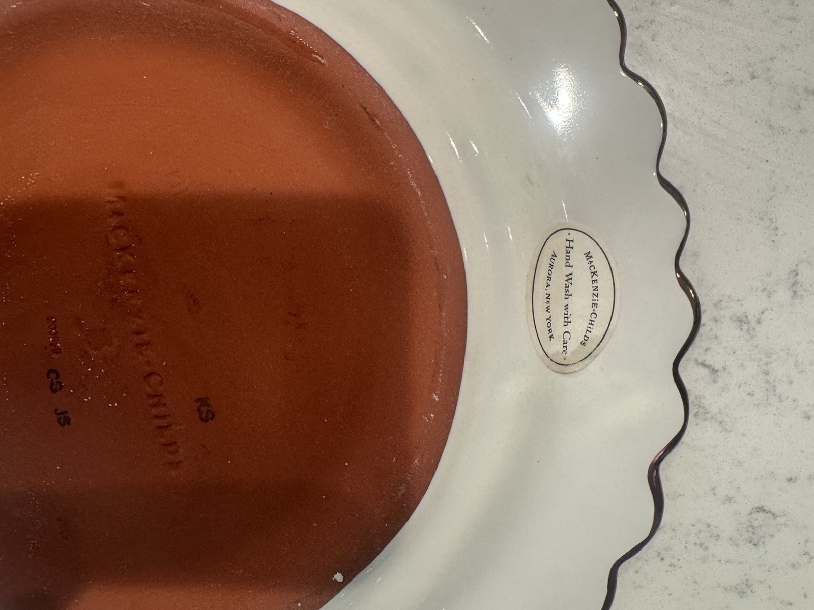 Mackenzie-Childs Chelsea Luster Dinner Plate.