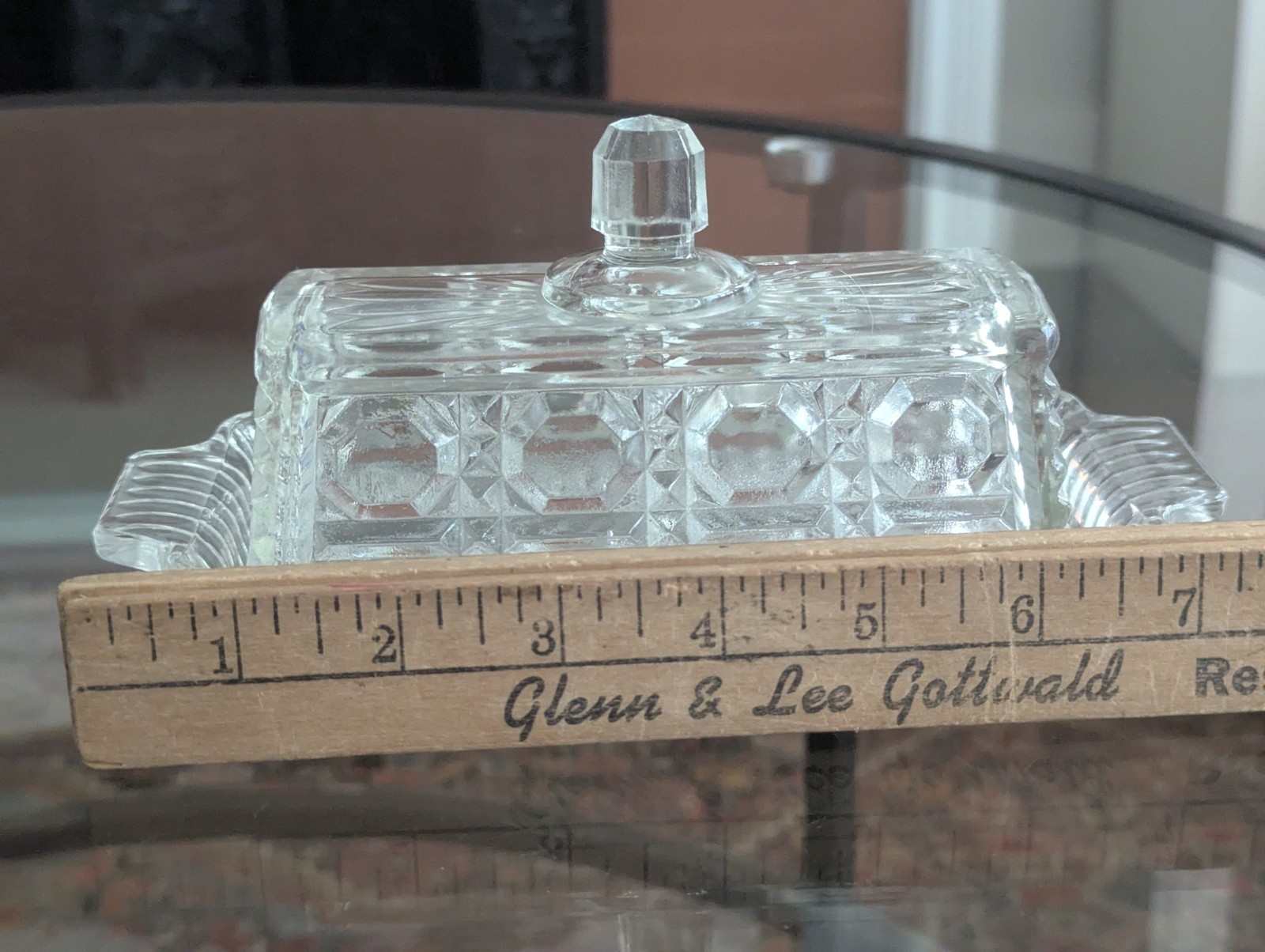 Vintage Federal Glass Windsor Butter Dish With Lid Early 1970s Serving Piece