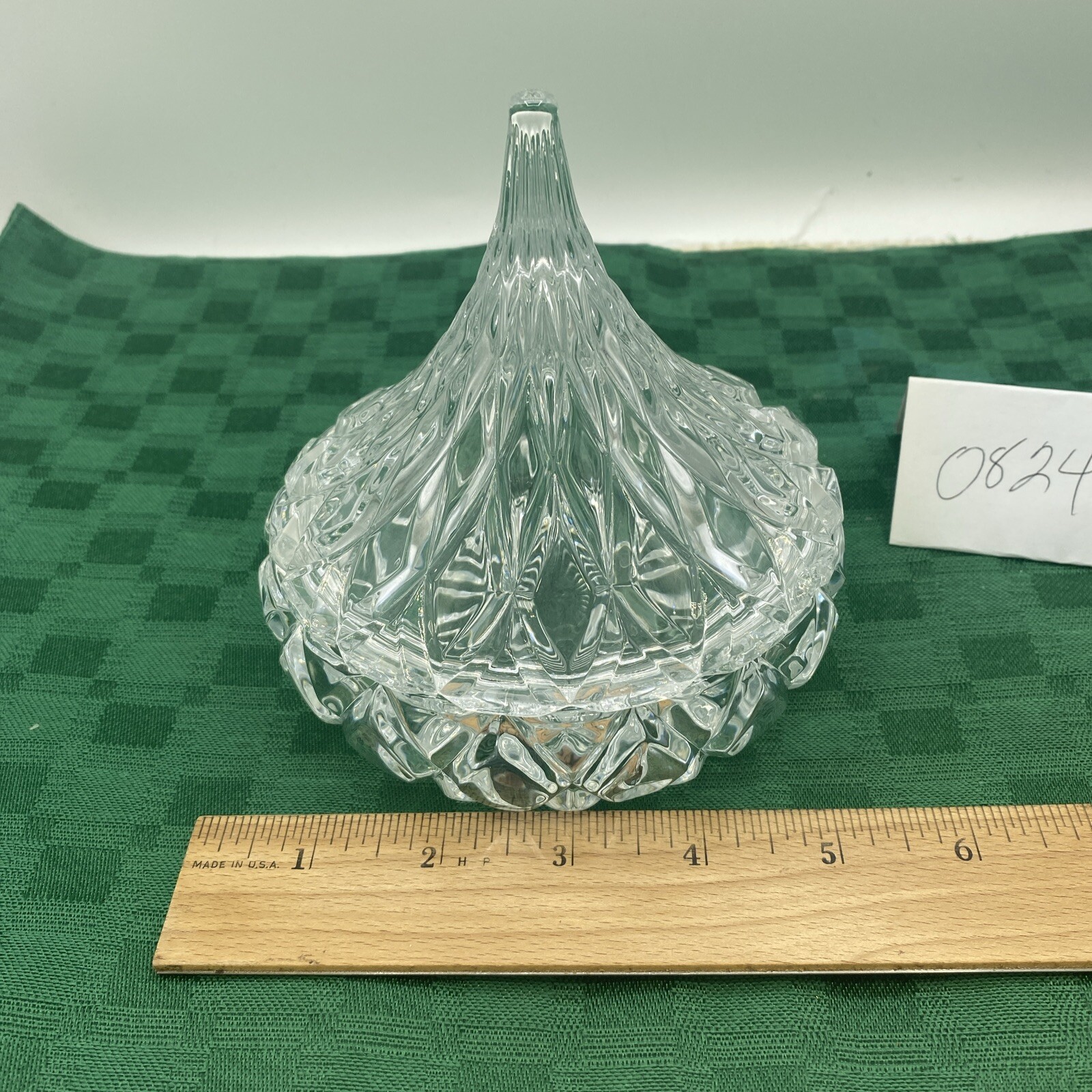Shannon Lead Crystal Hershey’s Kiss Shaped Covered Candy Dish by Godinger 1991