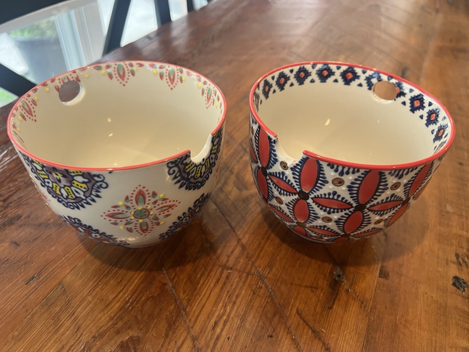 2 Yokohama Studio Hand Painted Noodle Rice Ramen Bowl 5″ Diameter Japan