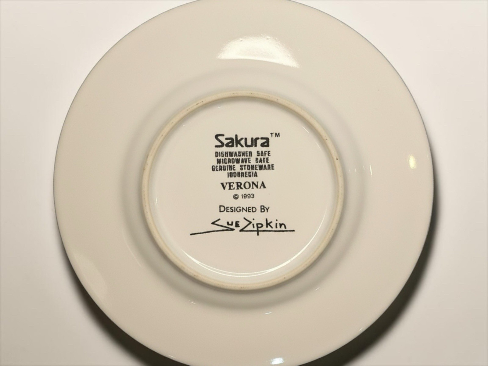 Sakura Verona 1993 Sue Zipkin Demitasse Espresso Cup Saucer Set 7 Vintage