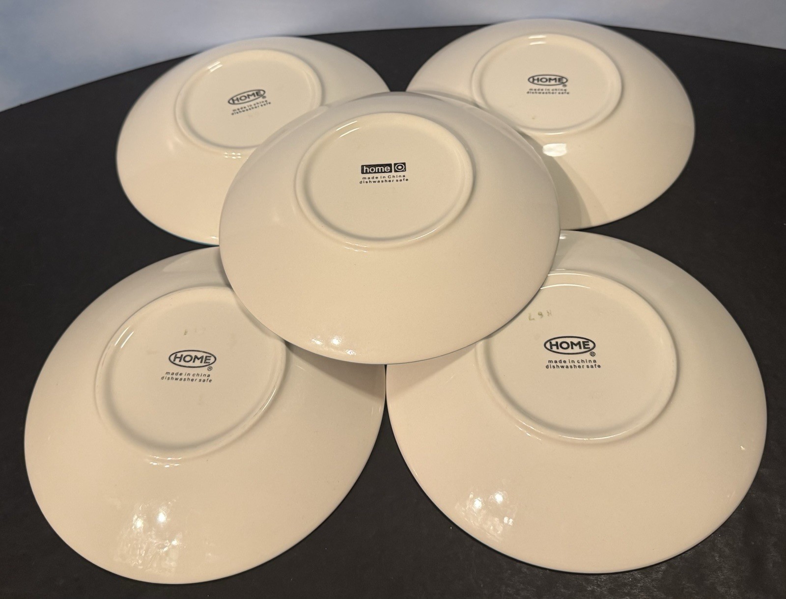 HOME Dessert Salad Plates TGT8 Concentric Multicolored Bands, Set of 5 ~PLS READ