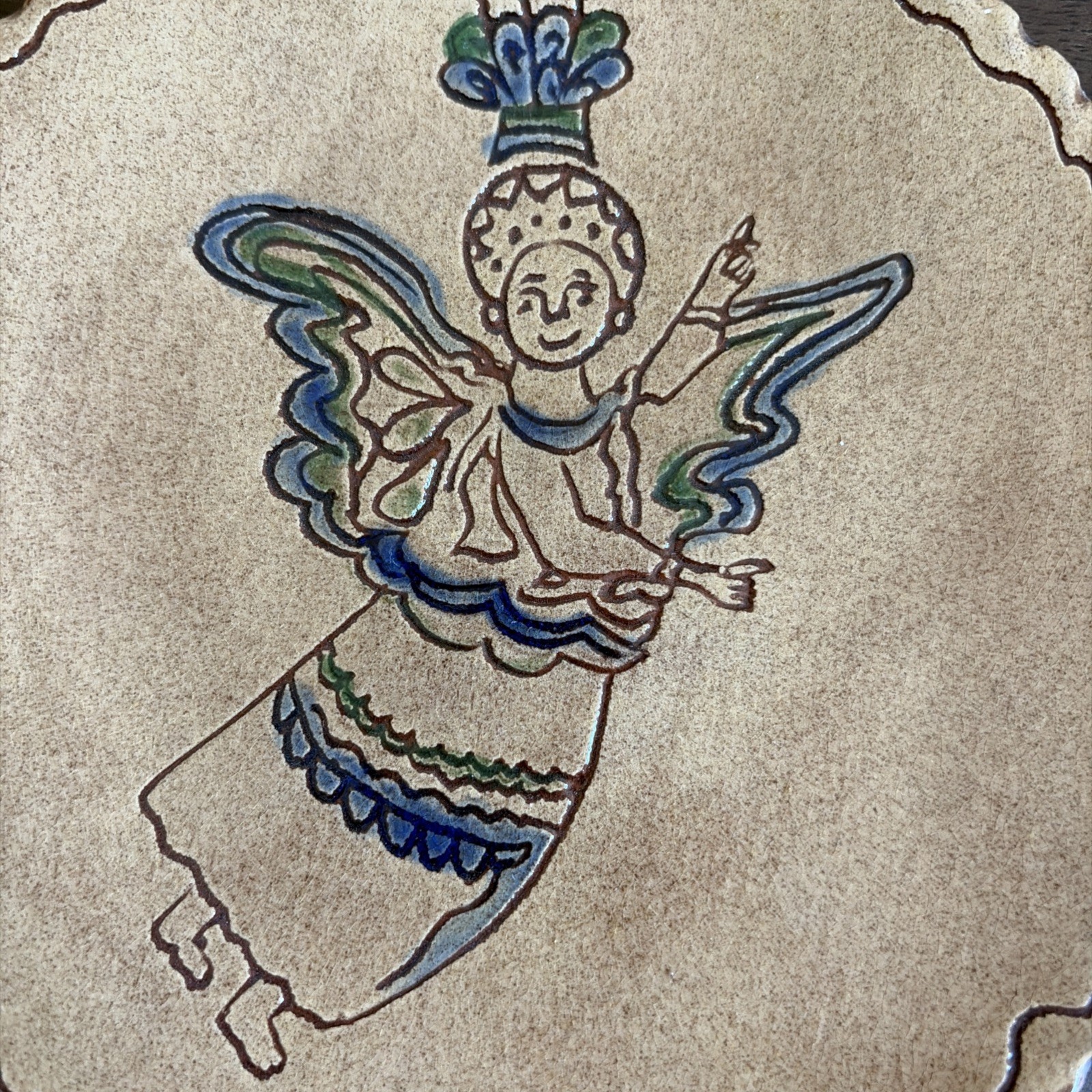 redwood ranch pottery Small Angel Dish RARE