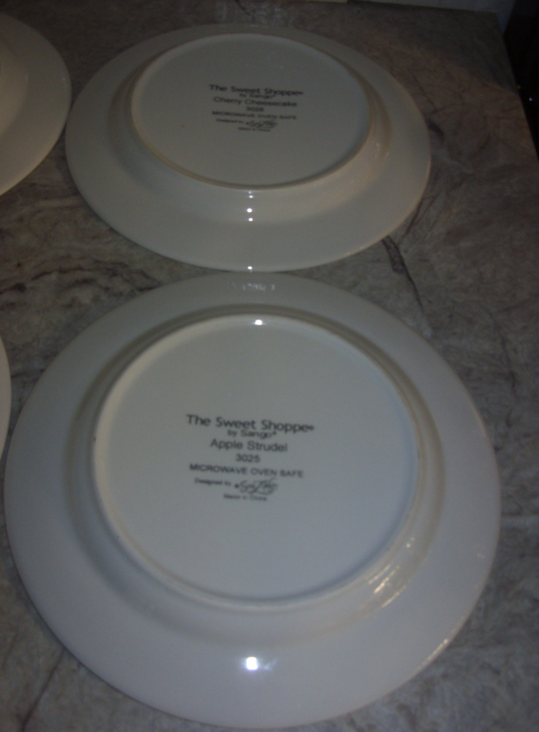 Sango Sweet Shoppe Sue Zipkin Set Of 4 Asst. Designs Salad Dessert Plates 7 7/8″