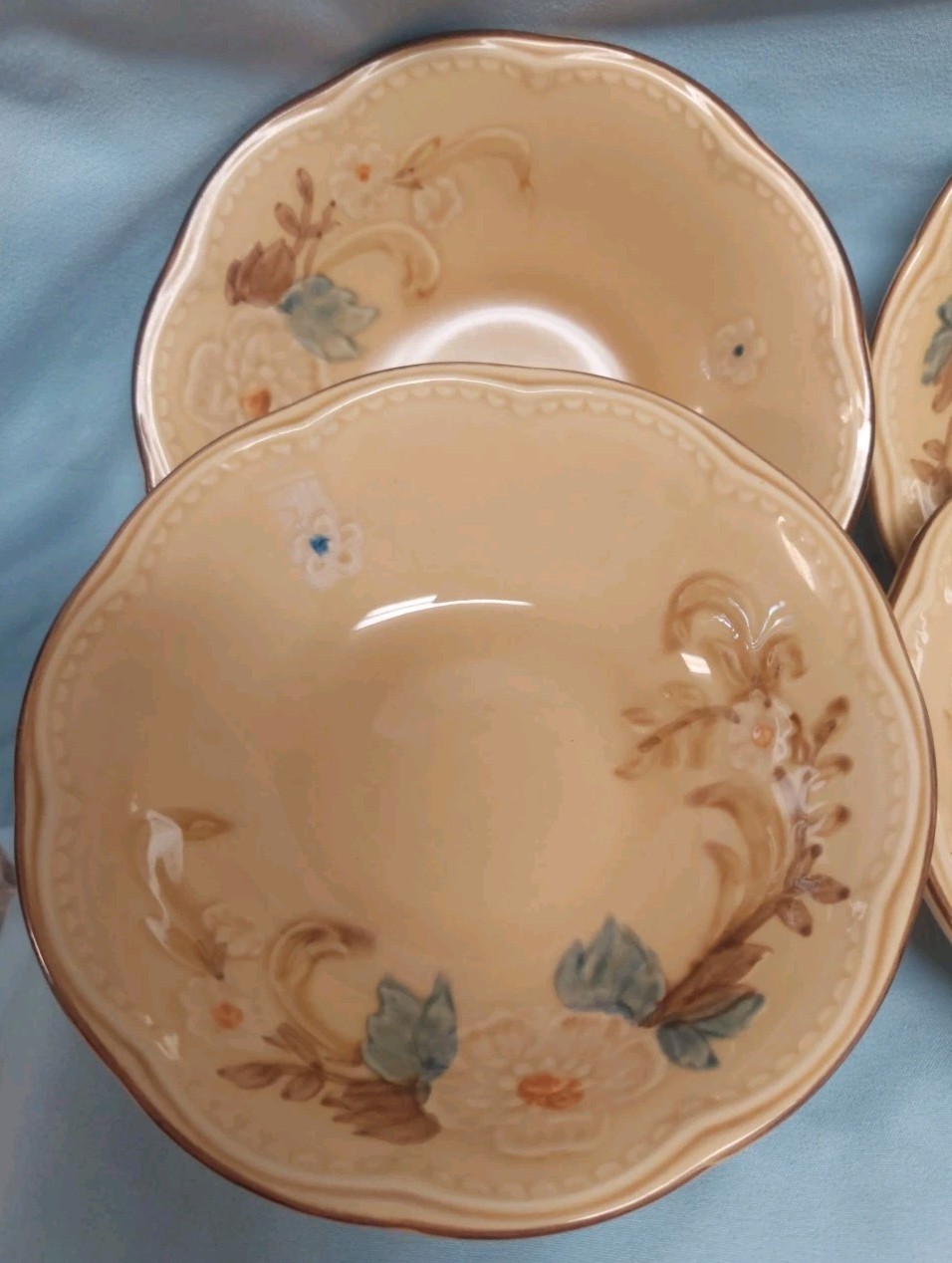 Vintage Fransican Earthenware/Ceramic Salad Bowls Set Of 5