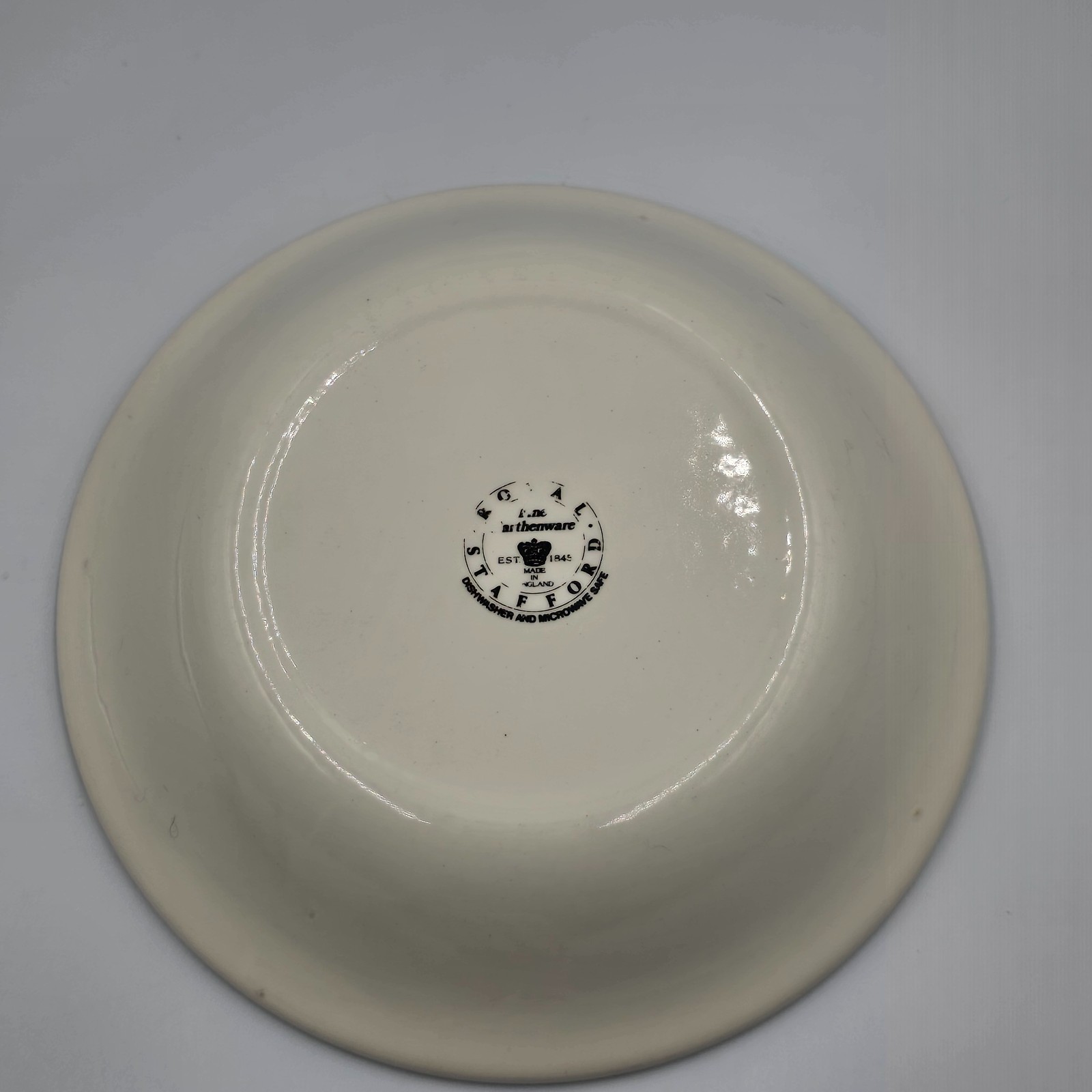 Royal Stafford Black White Transferware Bowl Harvest Scene Made in England 6.5in