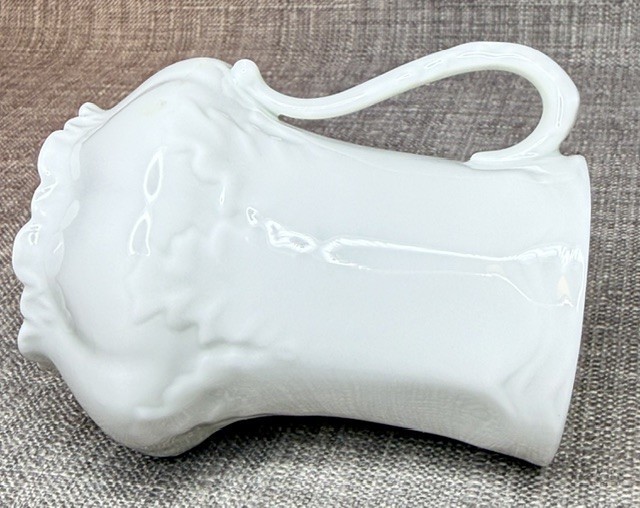 VTG Giraud Limoges France Cup & Saucer White Embossed Scalloped Fine Porcelain