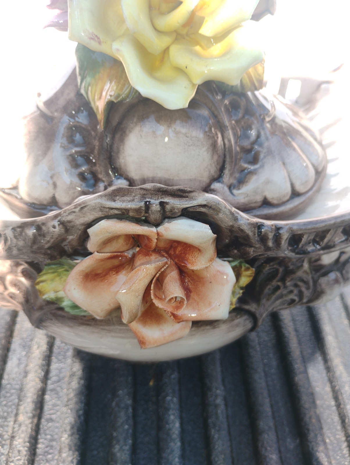 Vintage Capodimonte Porcelain Centerpiece Bowl Italy