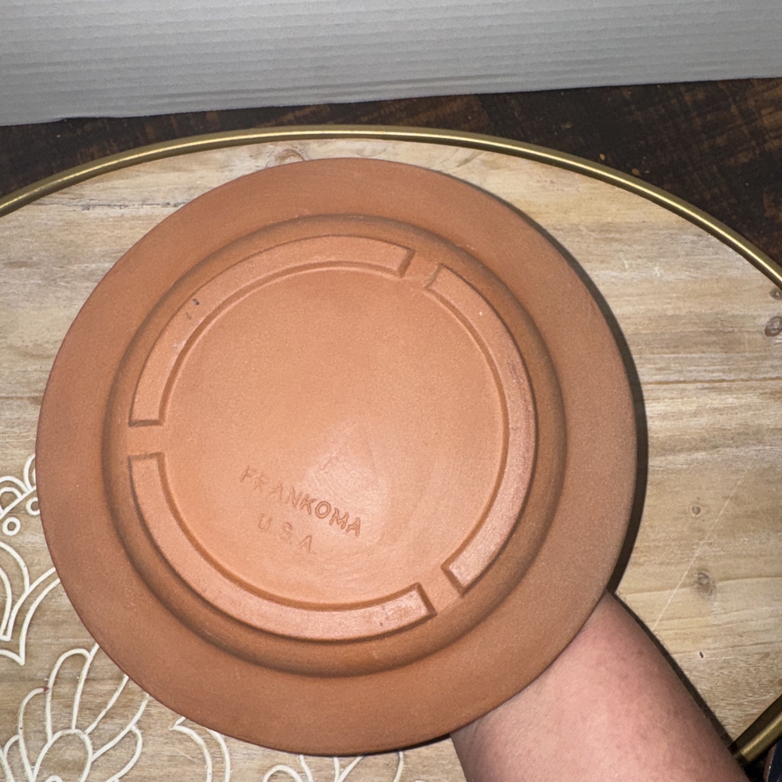 Frankoma Vintage Navy Blue Salad Plate 7.75″ Longhorn Ranch Brand Set Of 4
