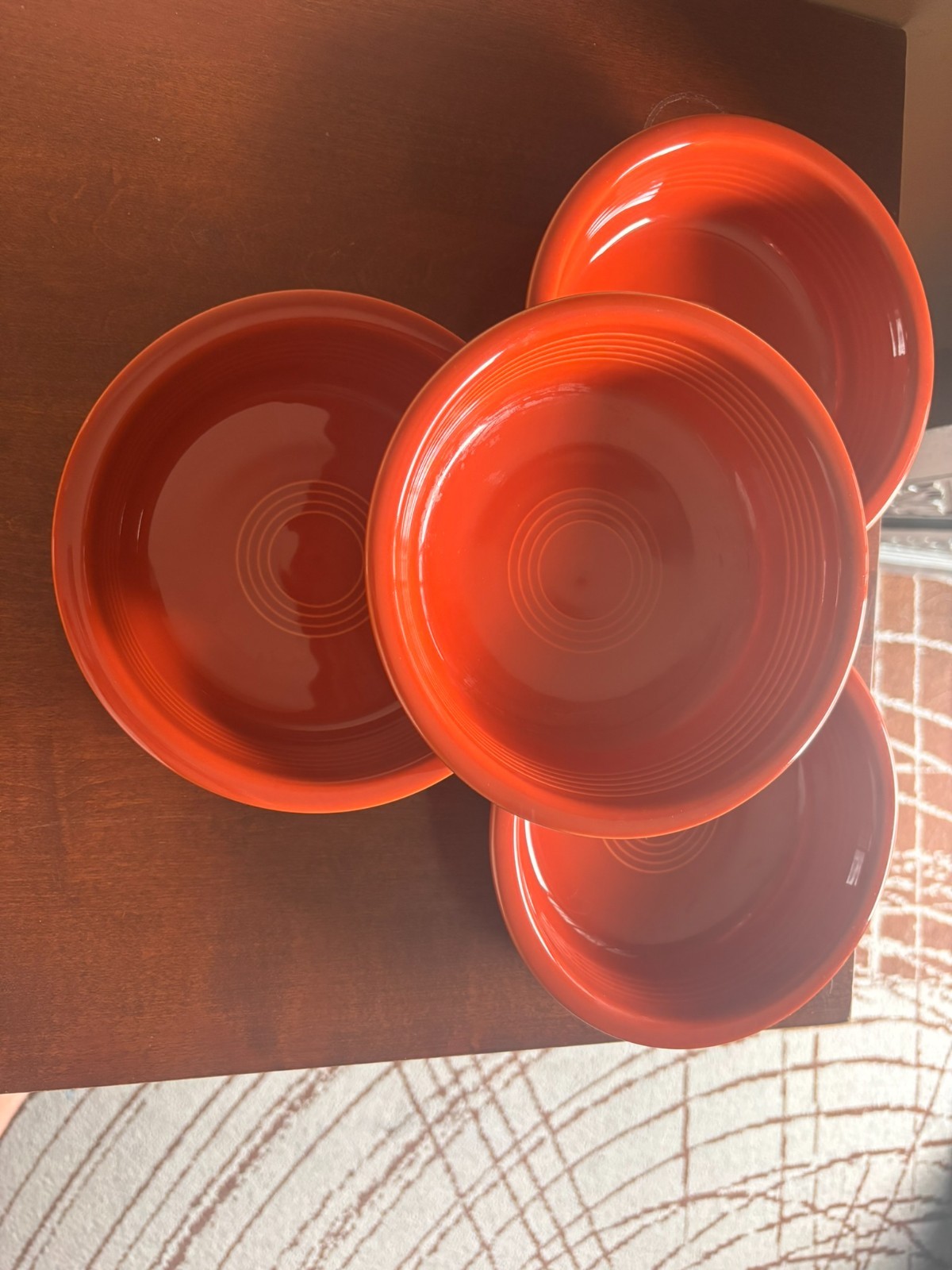 Set of 4 Fiesta Ware Homer Laughlin 7” Cereal Soup Bowl Rust Orange