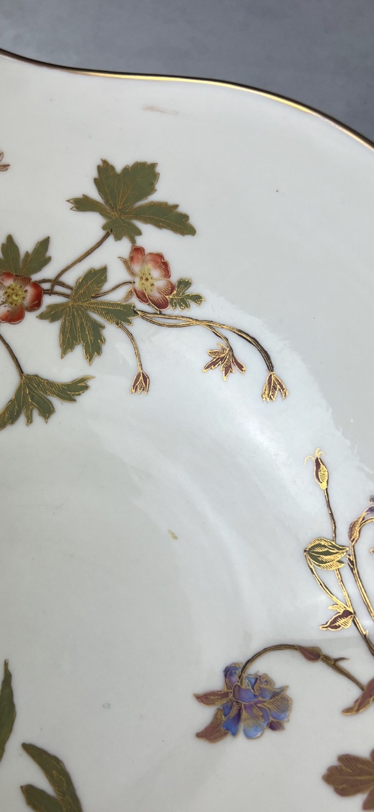 Antique Royal Worcester Large Blush Ivory Double Handled Centerpiece Bowl 1435