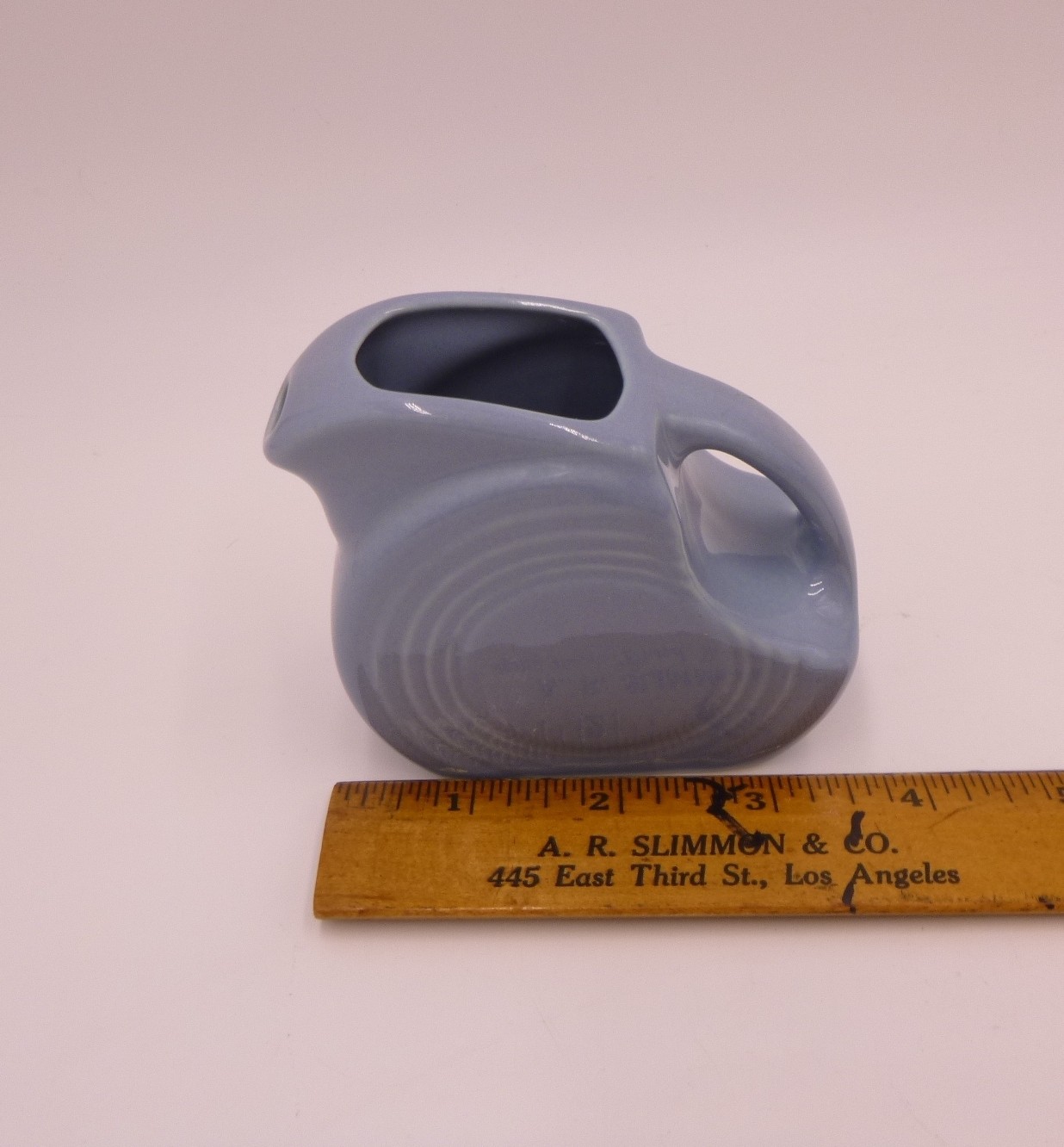 Fiesta Mini Disc Disk Pitcher Blue Fiestaware Small Creamer Syrup