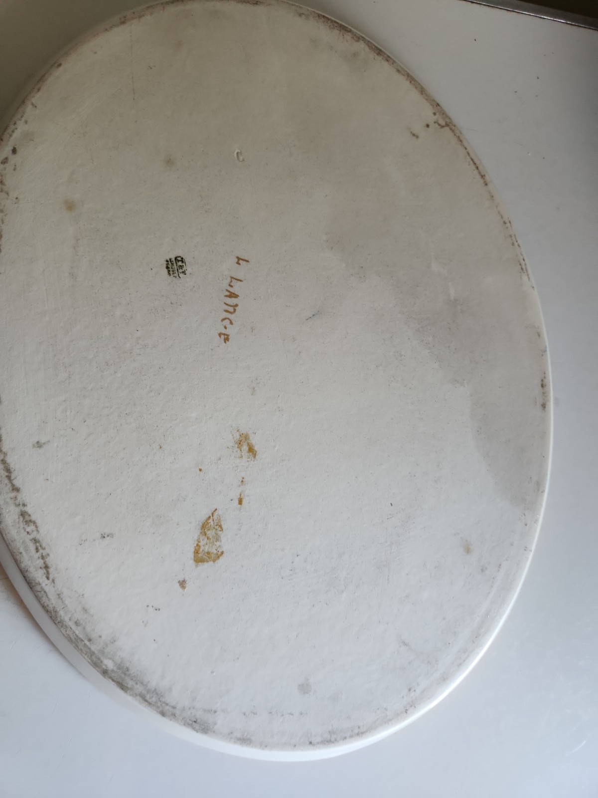 Art NOUVEAU 1930 Tressemanes & Vogt Limoges France H.P. Platter SIGNED L. LANCE