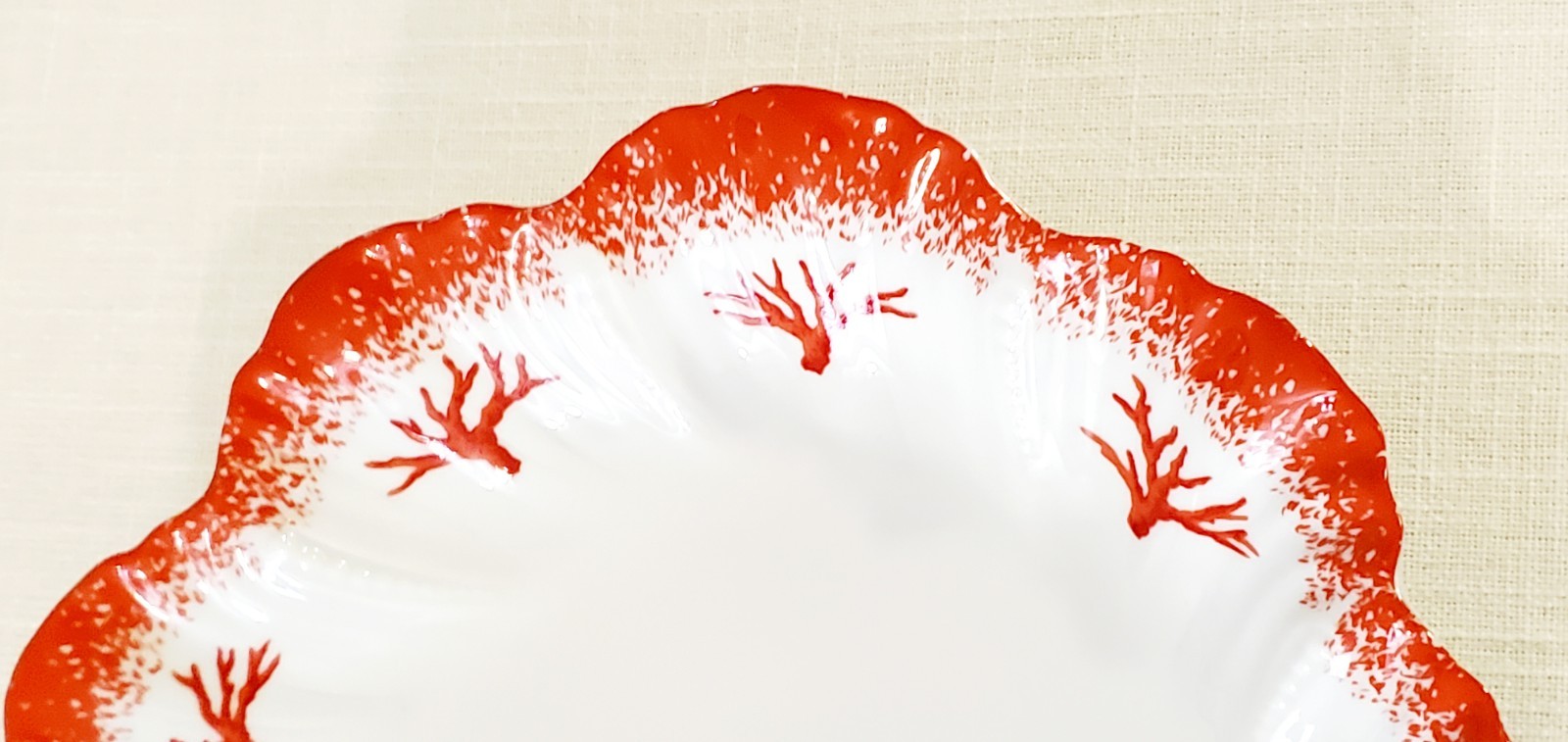 Anita Tiburzi Coral Reef Limoges France Serving Platter Perrier Collection 15.5”