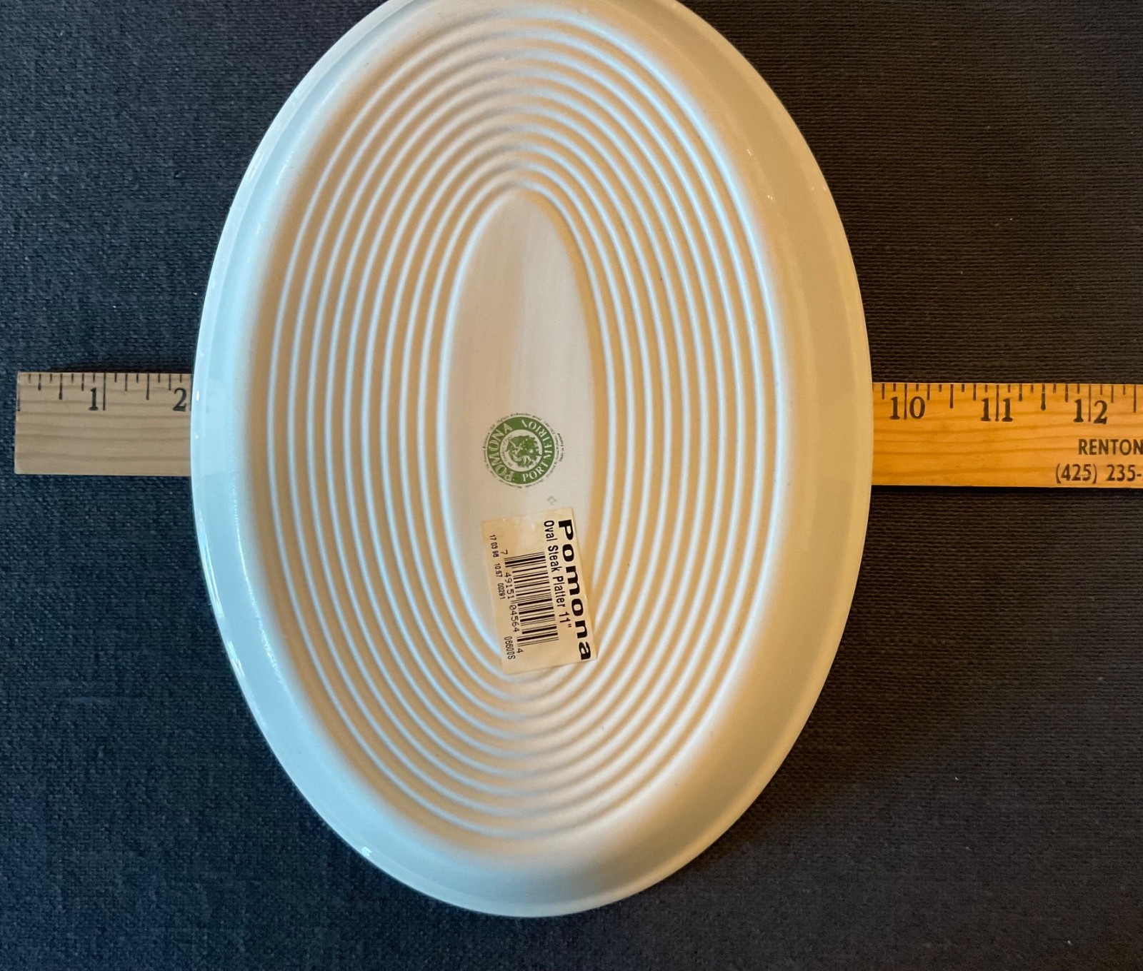 Portmeirion Pomona Oval Steak Platter 10.75” RED CURRANT New with Tag