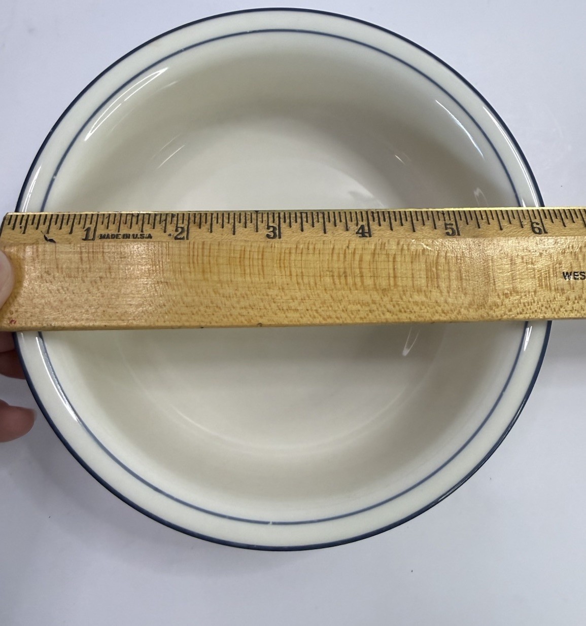 LENOX Chinastone For The Blue Pattern Soup Cereal Bowls 6.25 in USA Set Of 4