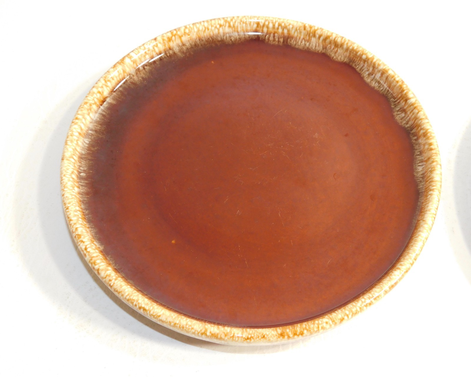Vintage Hull Pottery Brown Drip Glaze Salad Plates 7 3/8″ – Lot of 4 – Read