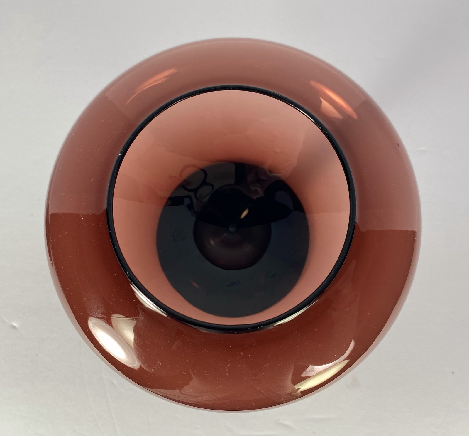 Vintage Empoli Amethyst Glass Apothecary Jar w/ Lid Mid Century Modern