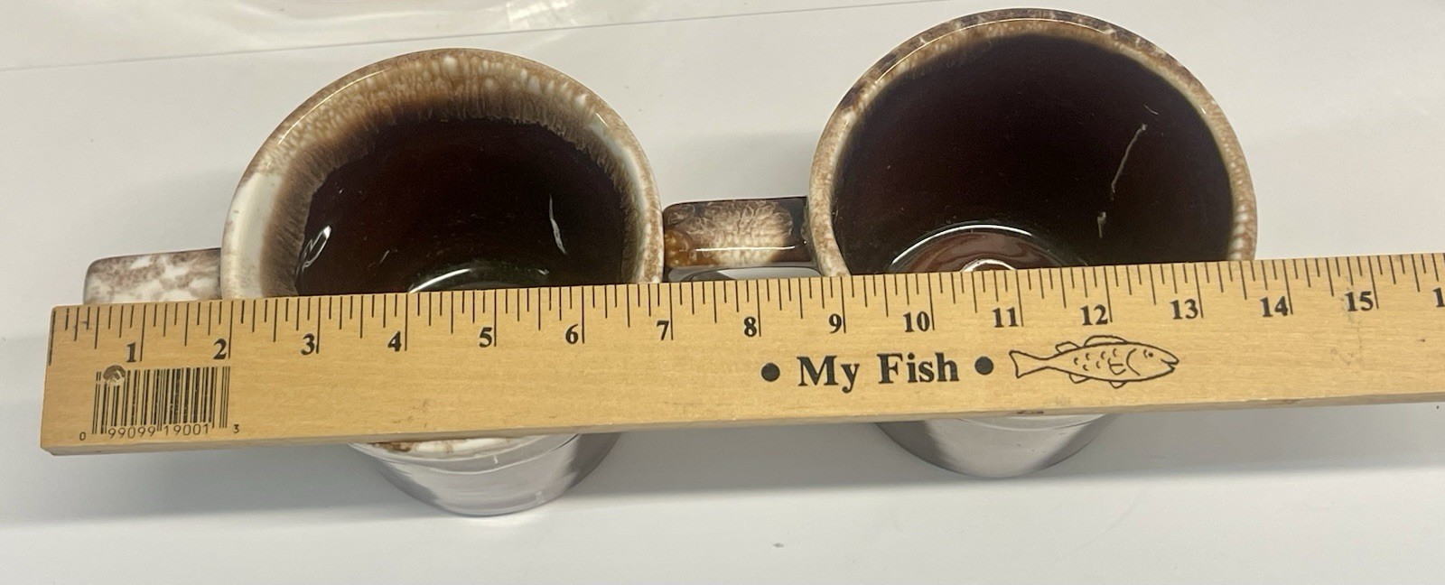 Vintage MCM Brown Drip Glaze Pottery Set Mugs Bowls Creamer USA Oven Proof
