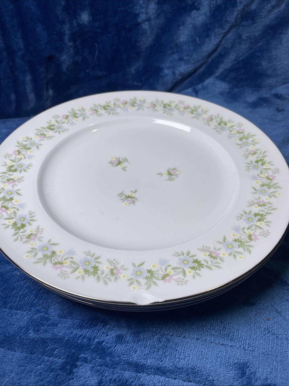 Johann Haviland Bavaria “Forever Spring” Set of 3 1 W/ Chip DinnerPlates, 10”
