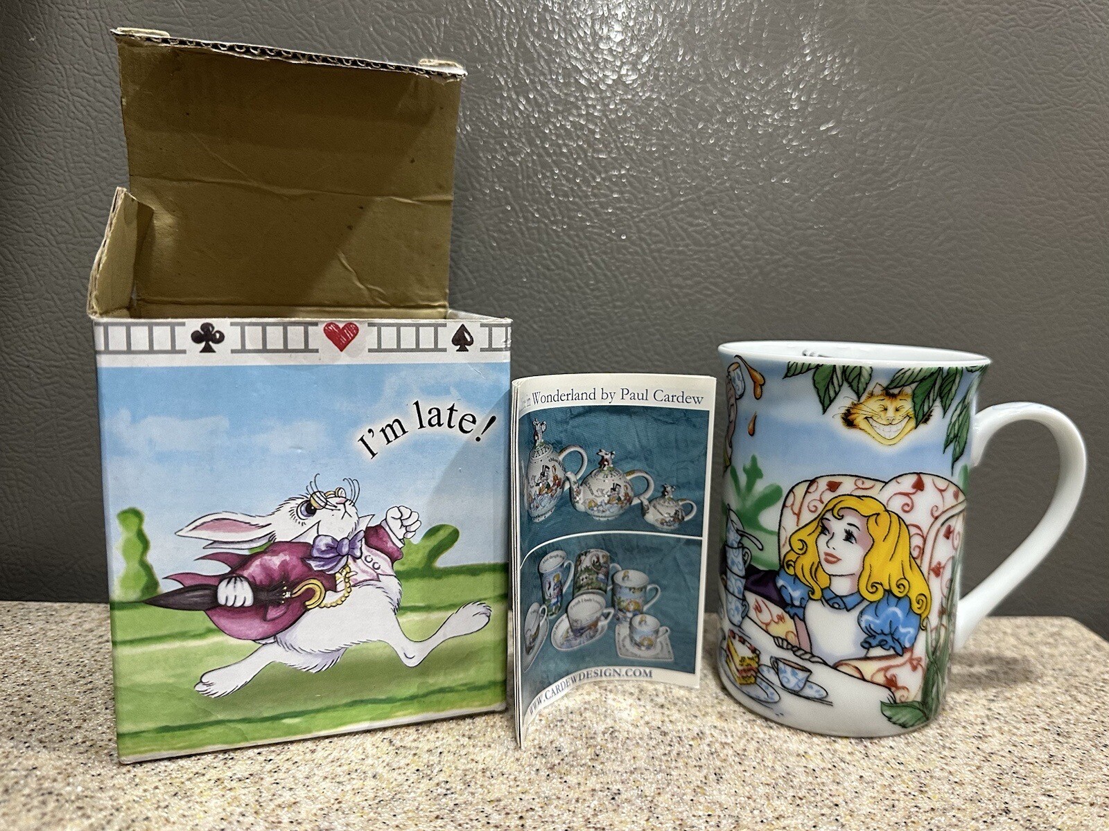 Vintage 2010 Alice in Wonderland Cafe Paul Cardew Coffe Cup/Mug Original Box!