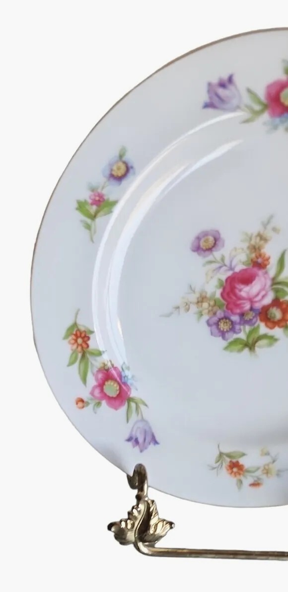 Vintage Sango Bread and Butter Plate Dresdenia 6 1/2″ White & Floral Japan