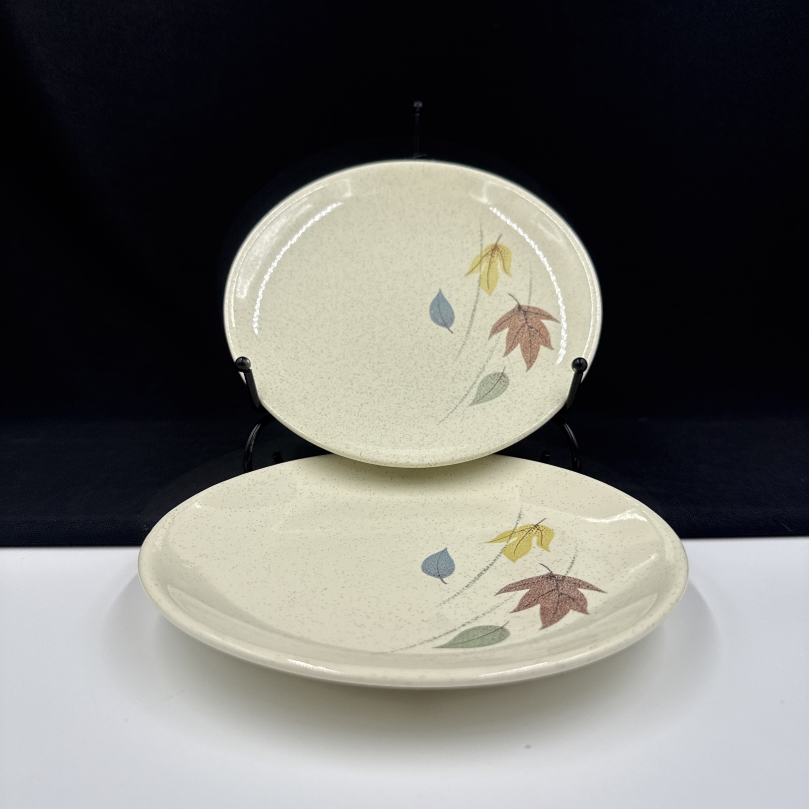 FRANCISCAN AUTUMN LEAVES Set Of (2) 6 1/2” Bread & Butter Plates •PRISTINE•