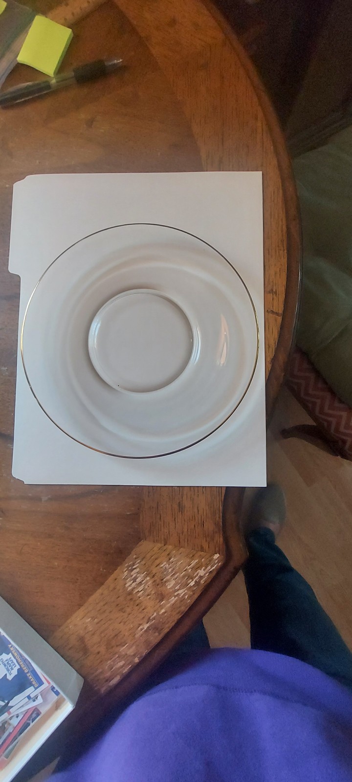 Set of 6 Bormioli Rocco 8” Clear Glass Plate Gold Rim Salad Dessert Plate Italy