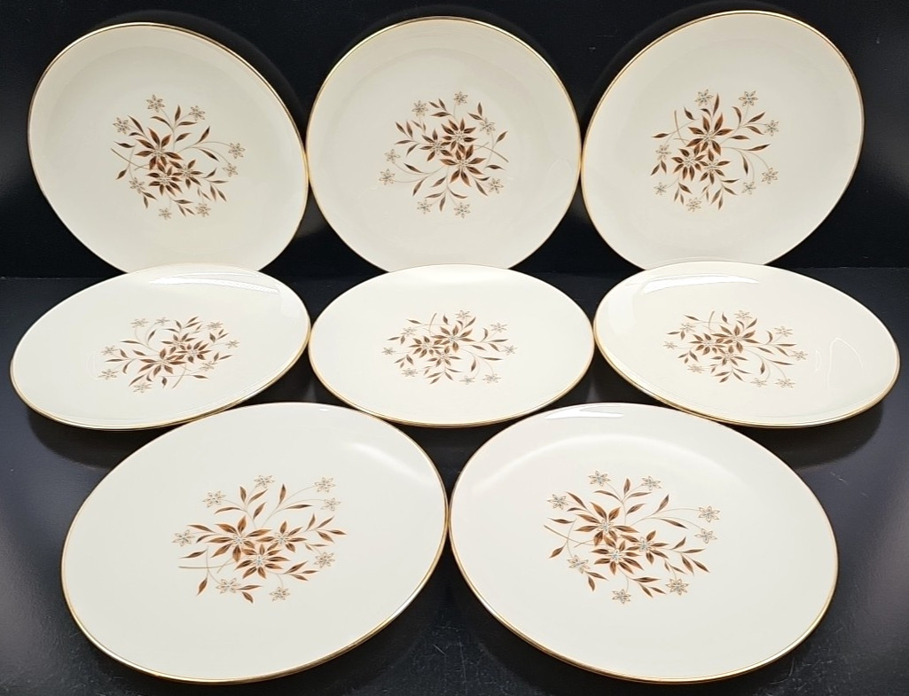 8 Lenox Starlight Salad Plate Set Vintage Flower Elegant Dining Dishes Retro Lot